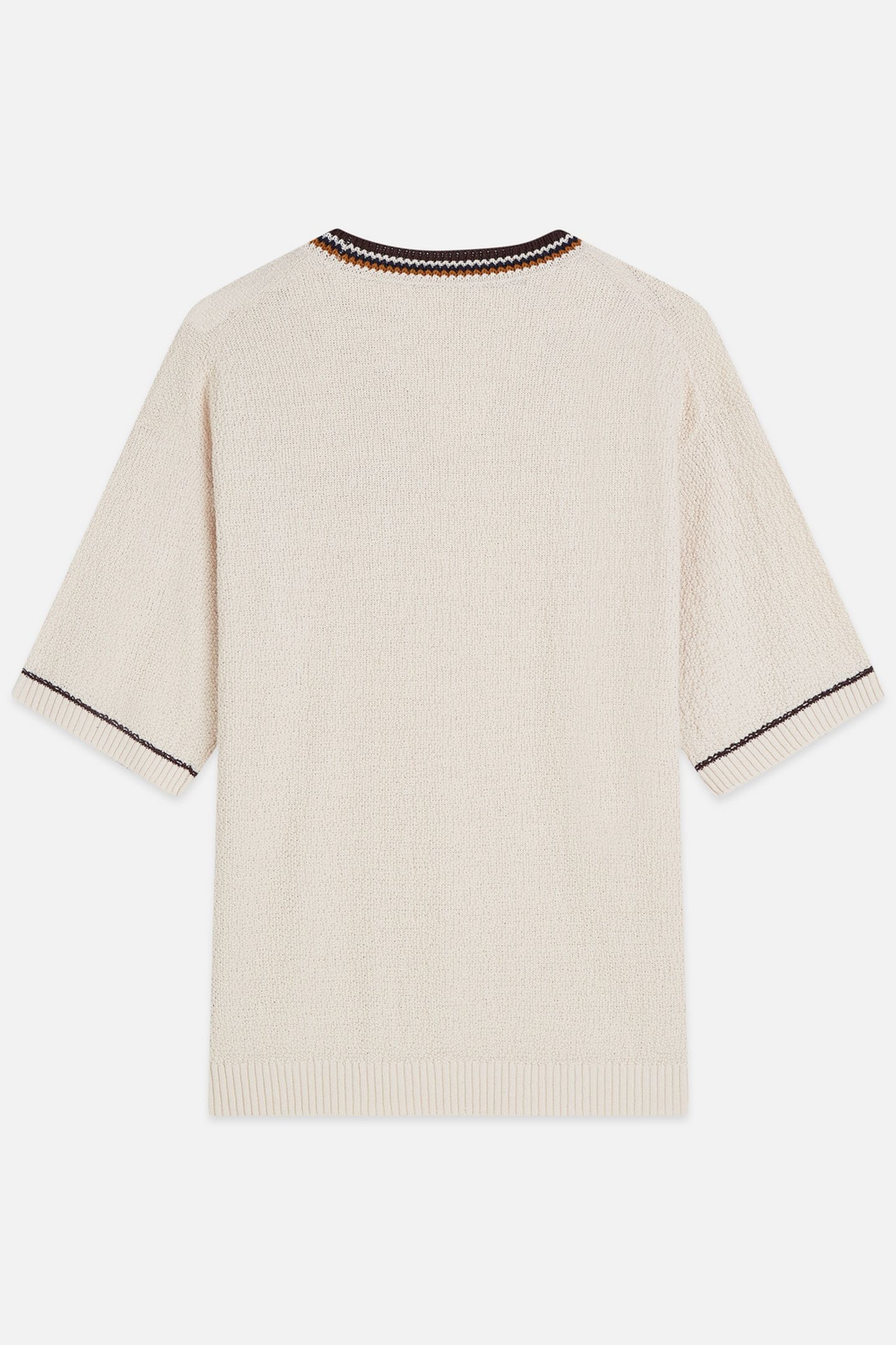 KNITTED COTTON LINENBLEND RELAXEDFIT TSHIRT LIGHT BEIGE 5