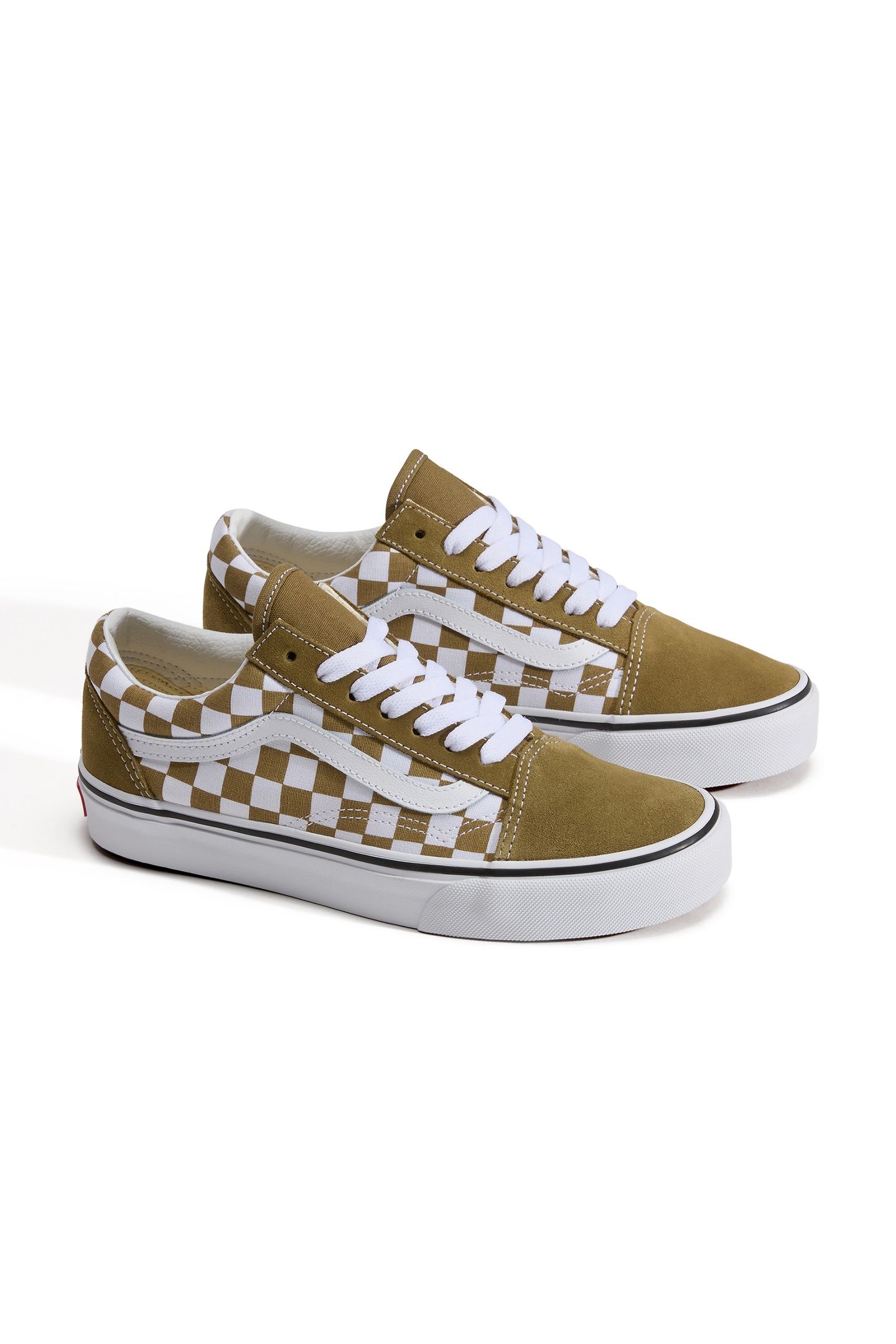 UNISEX OLD SKOOL CHECKERBOARD OLIVE BROWN/TRUE WHITE 3