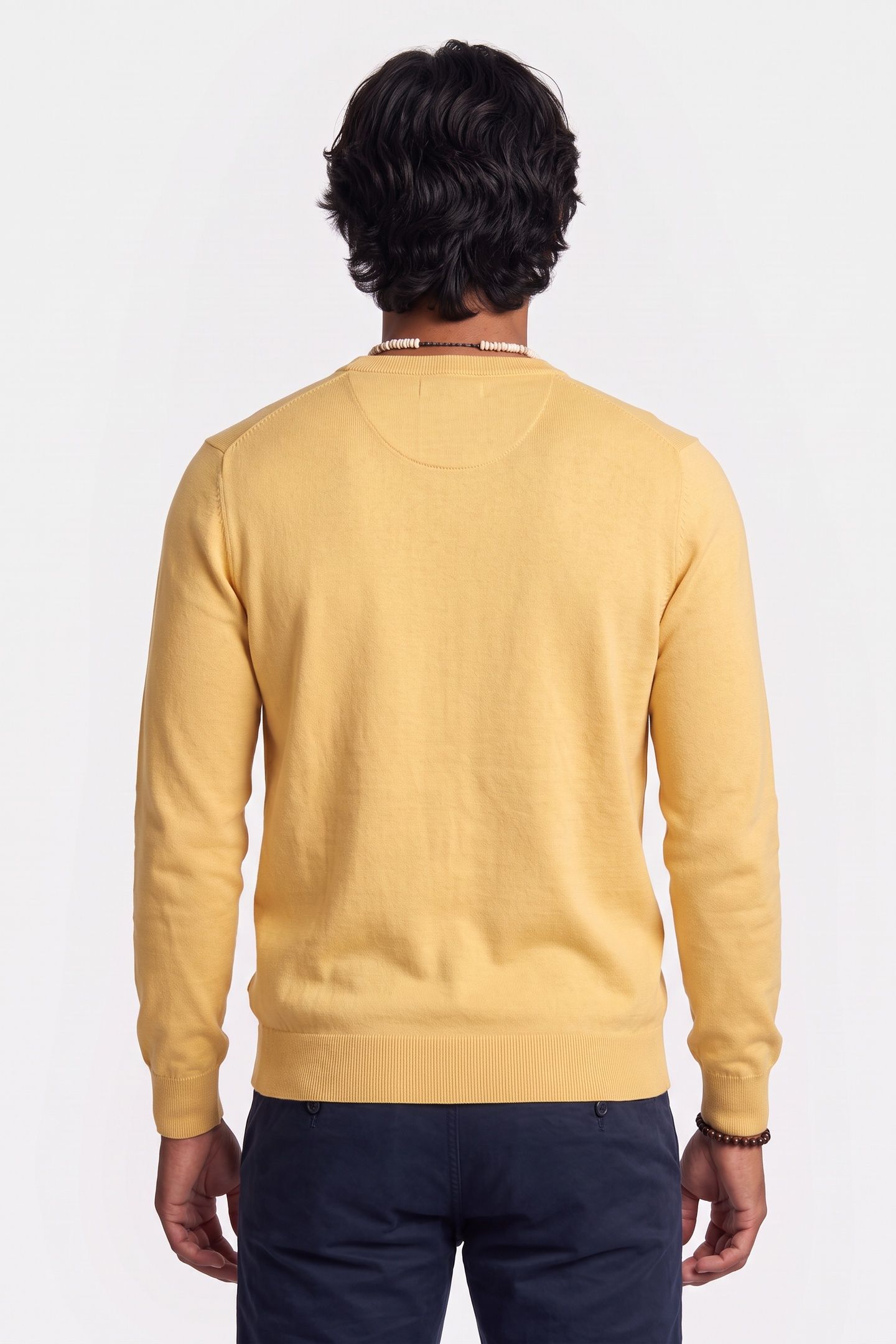 SEASONAL CORE ECOVERO REGULARFIT PULLOVER MED YELLOW 2