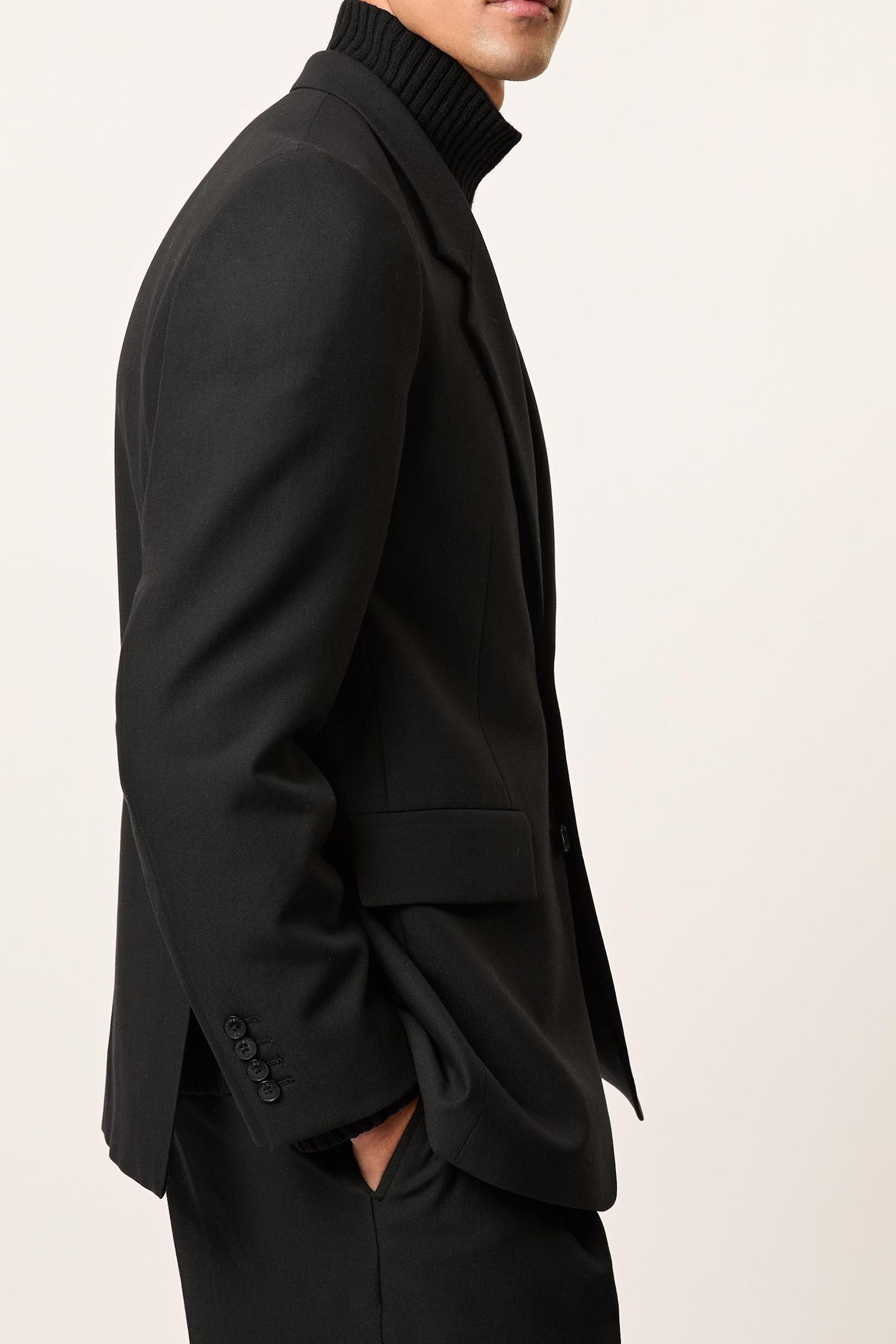 SB 2B NOTCH OVERSIZED BLAZER BLACK 4