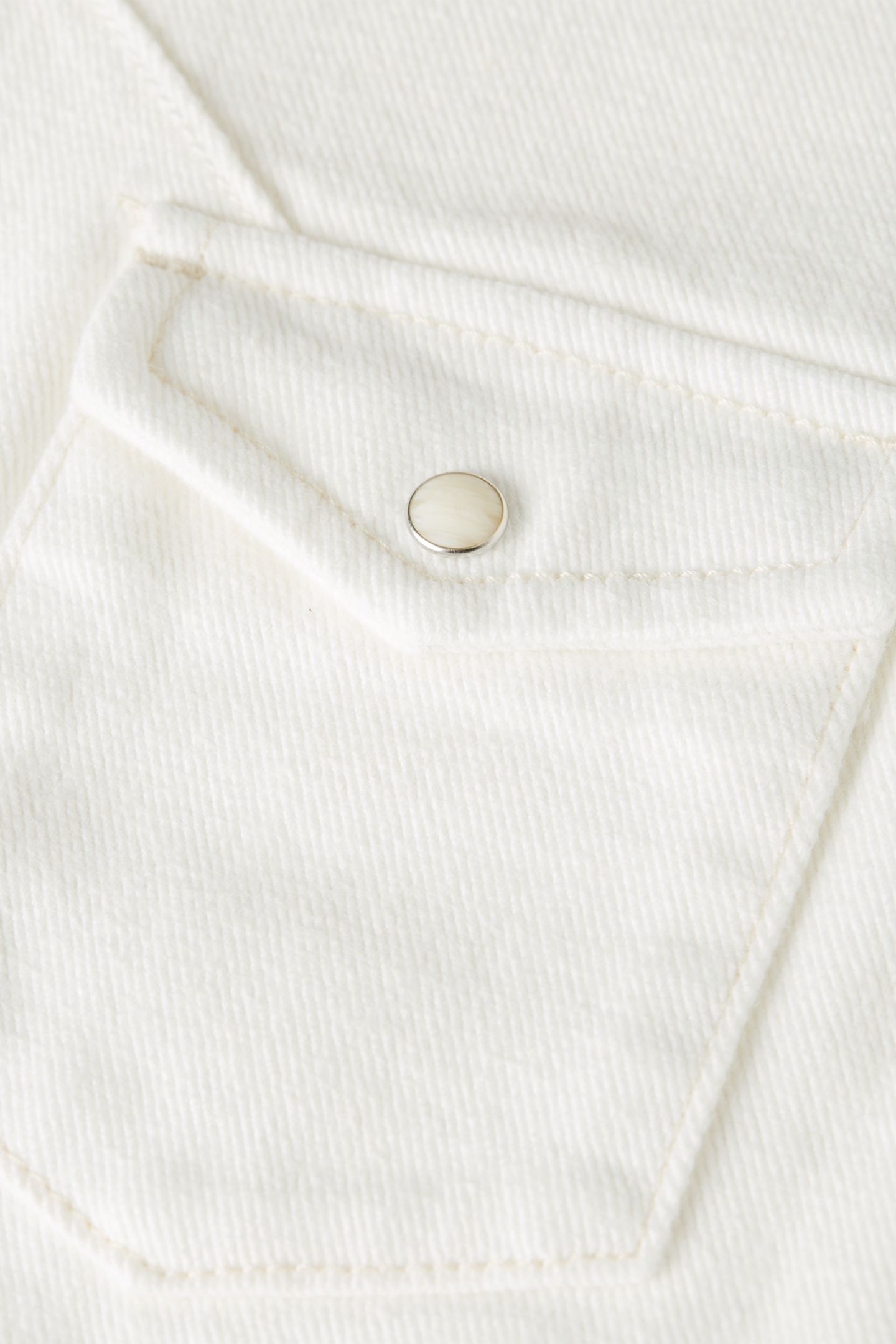 CAP SLEEVE FITTED DENIM SHIRT STARDUST WHITE 3