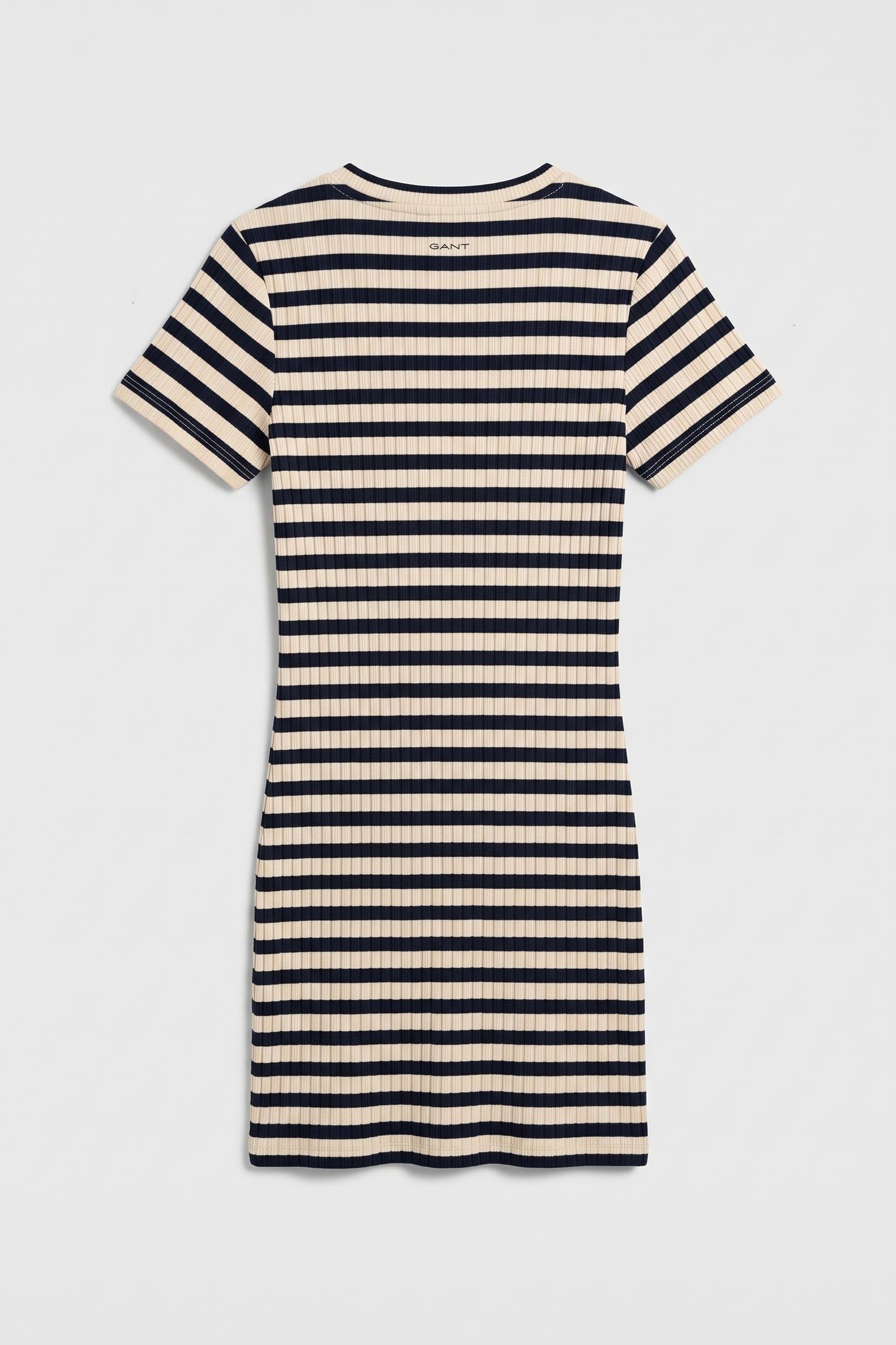 TEEN GIRLS STRIPED RIB T-SHIRT DRESS EVENING BLUE 3