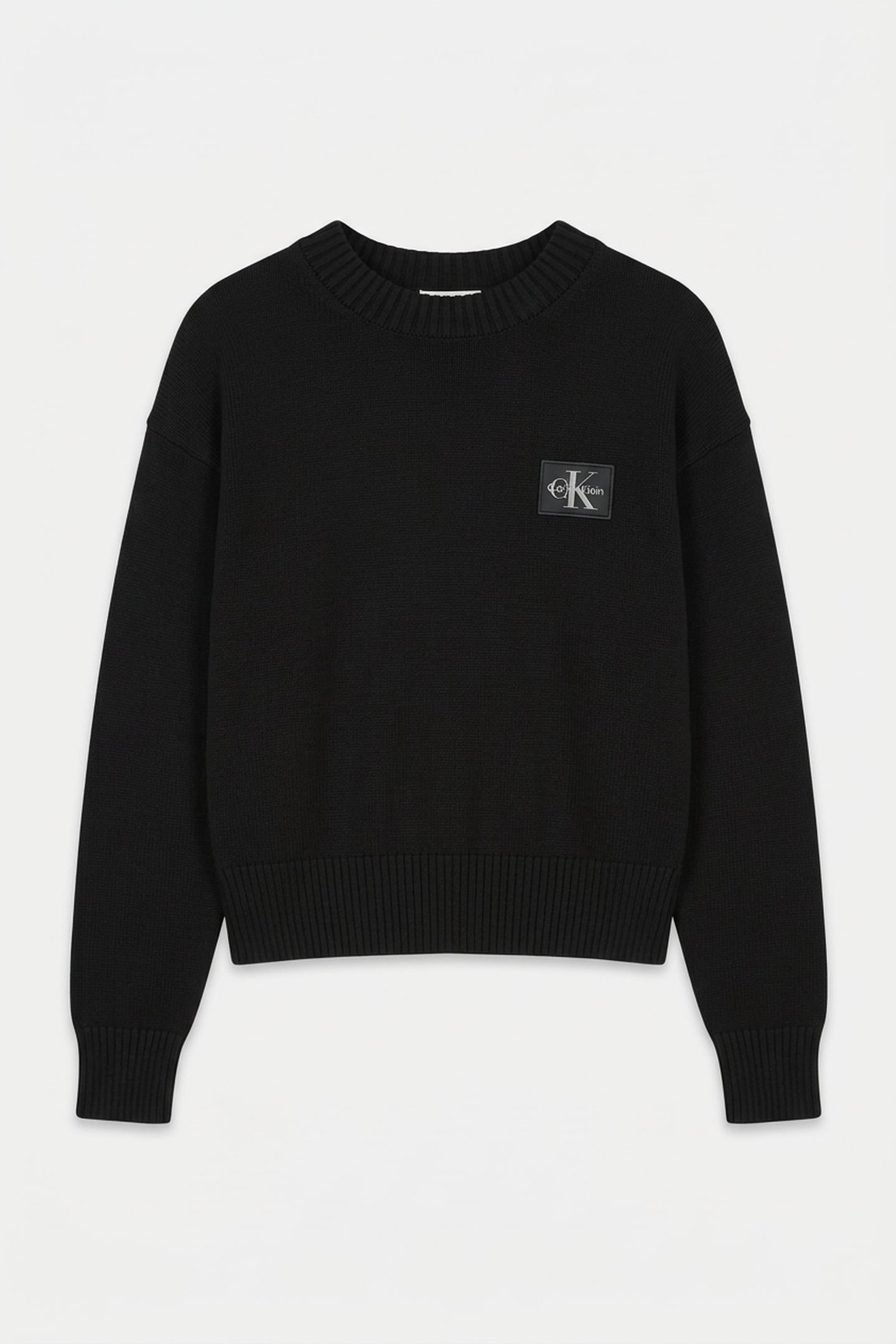 CK EMBRO BADGE SWEATER BLACK 3
