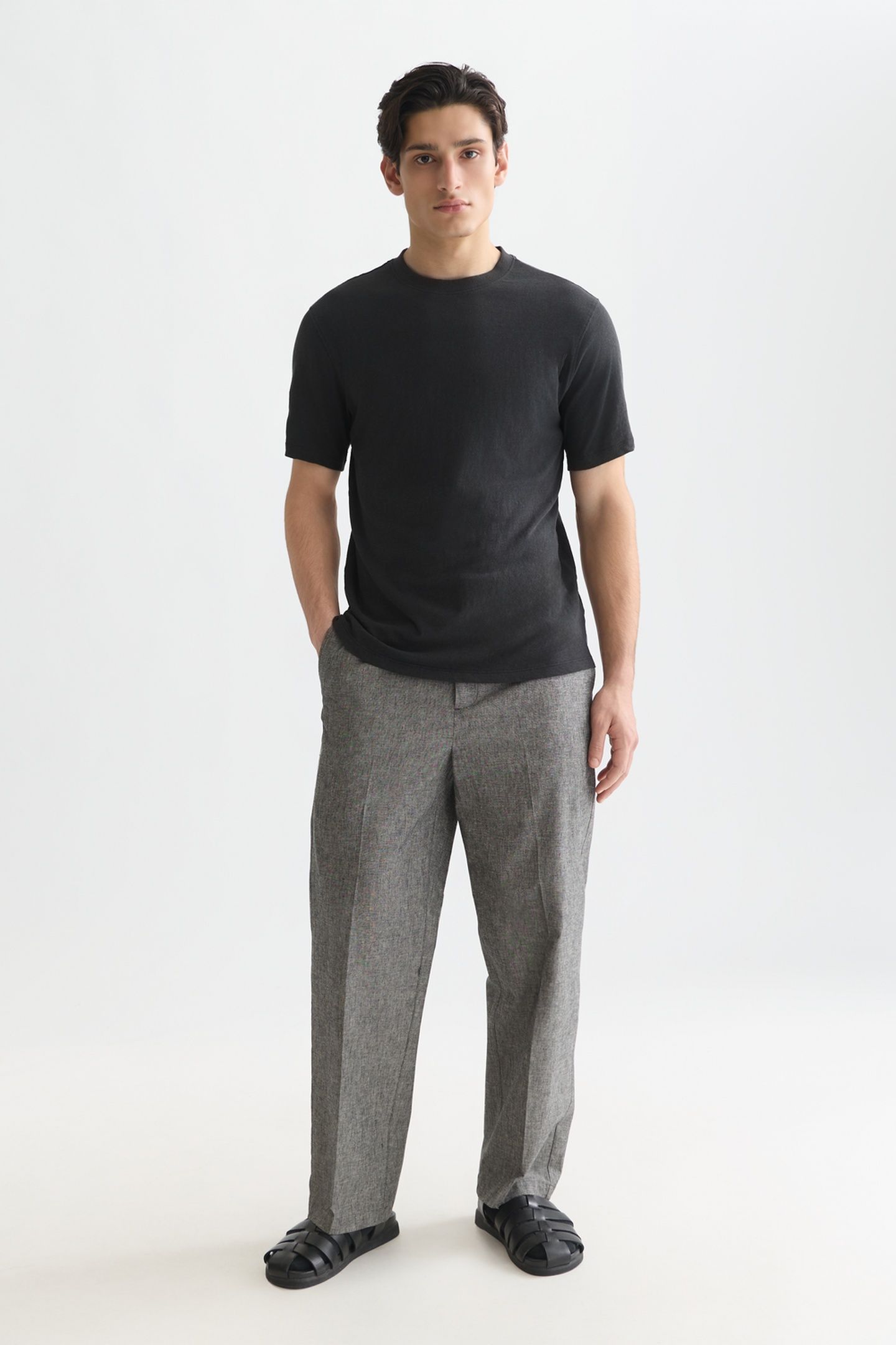 OTIS TAILORED COTTONLINEN RELAXED STRAIGHTFIT JOGGER BLACK 3