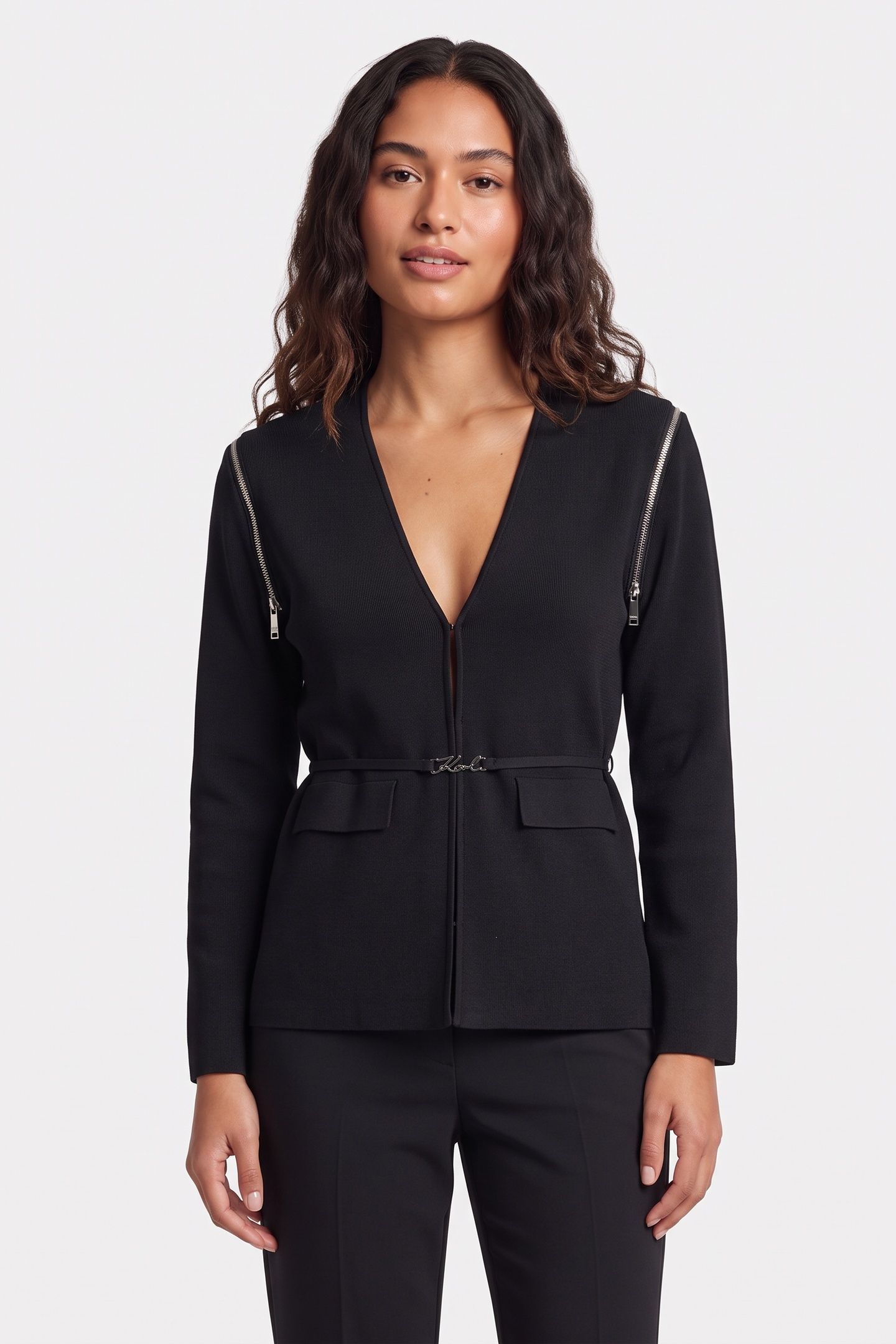 TRANSFORMER KNIT CARDIGAN BLACK 1