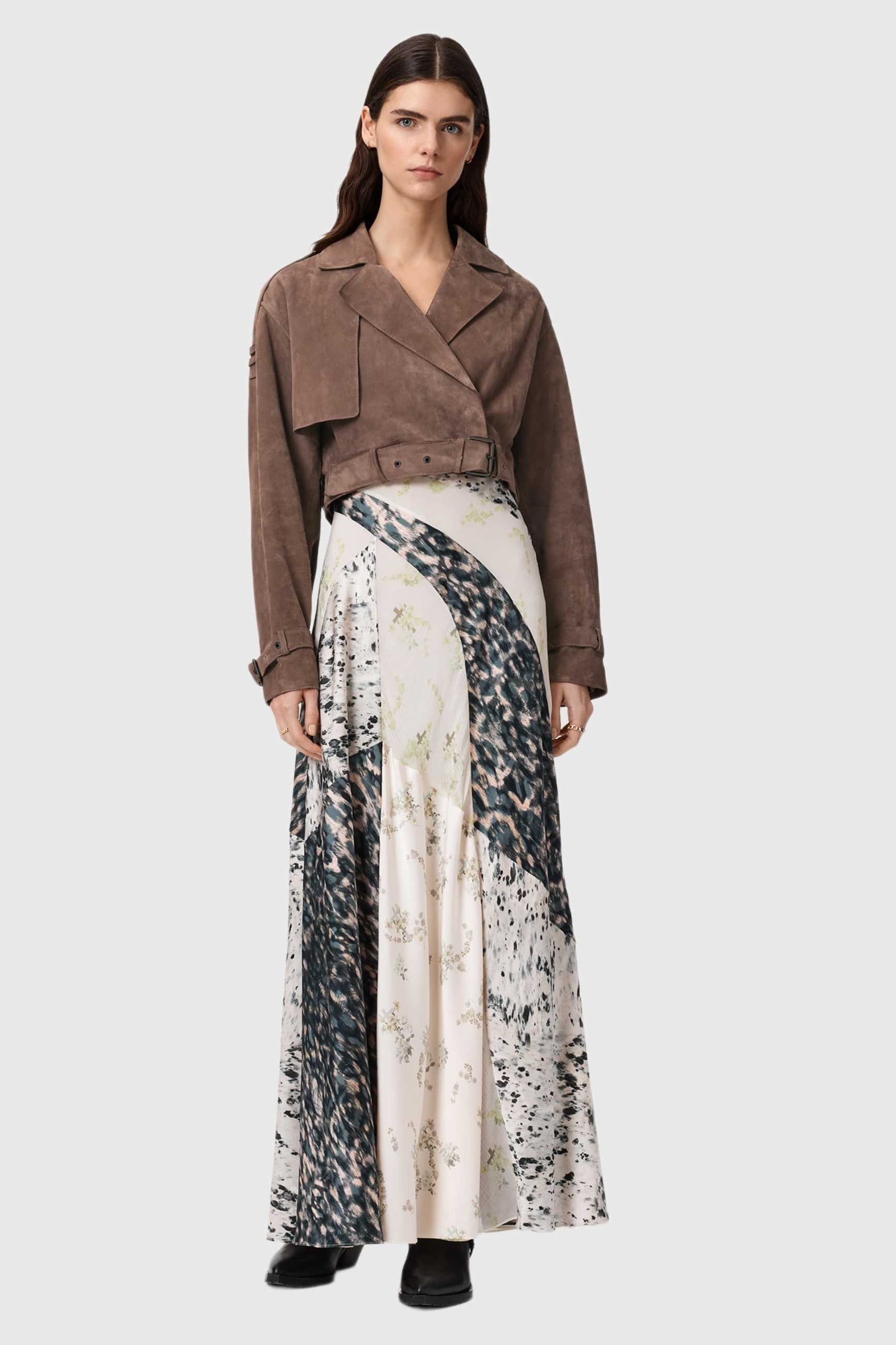 OPHELIA SUEDE JACKET MOLE BROWN 2
