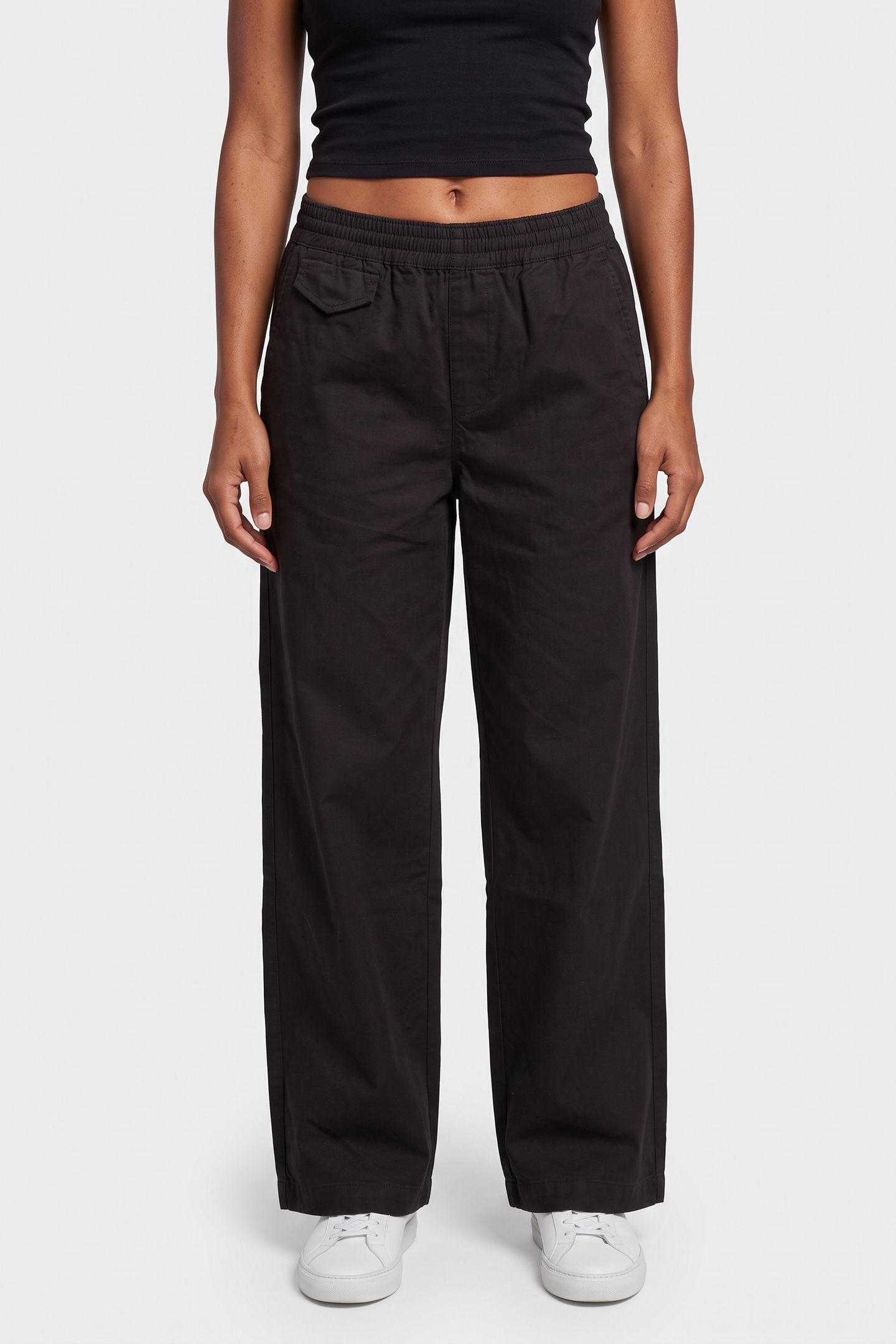 UNISEX PAJAMA TROUSERS FAUX BLACK 2