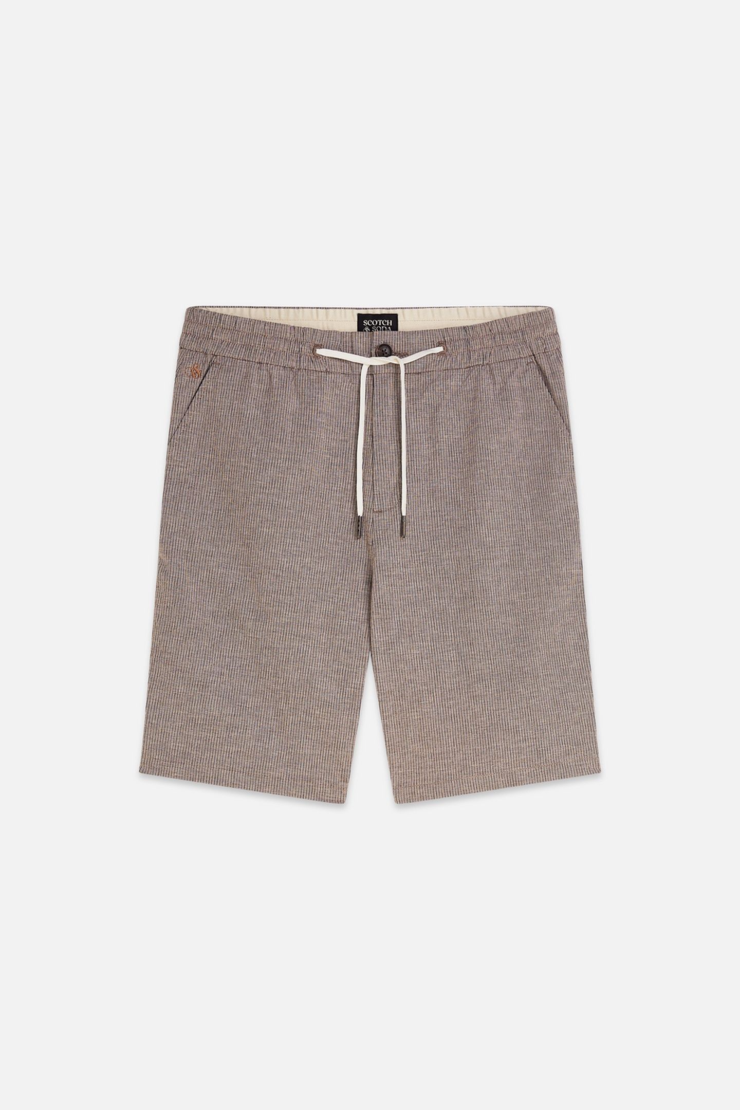 FAVE COTTONLINEN YARNDYED REGULARFIT BERMUDA SHORTS MEDIUM B 1