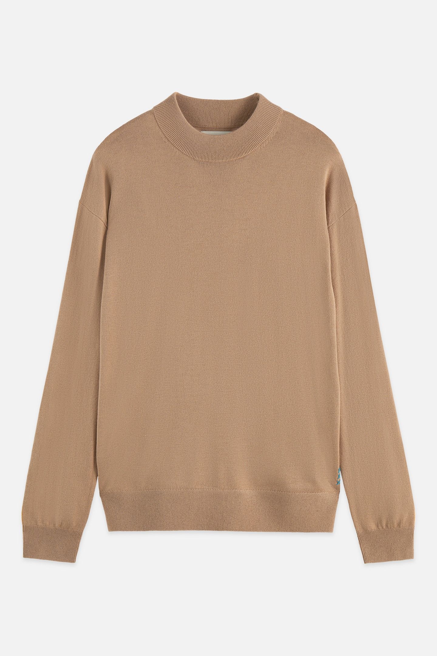 SEASONAL CORE DROPPED SHOULDER MOCK NECK MEDIUM BROWN 1