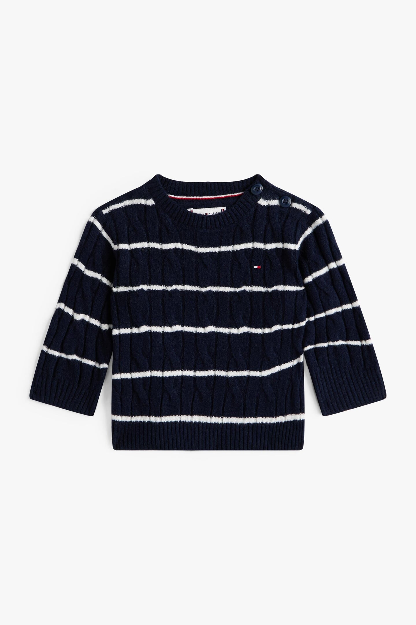 NEWBORN CABLE SWEATER DARK BLUE 4