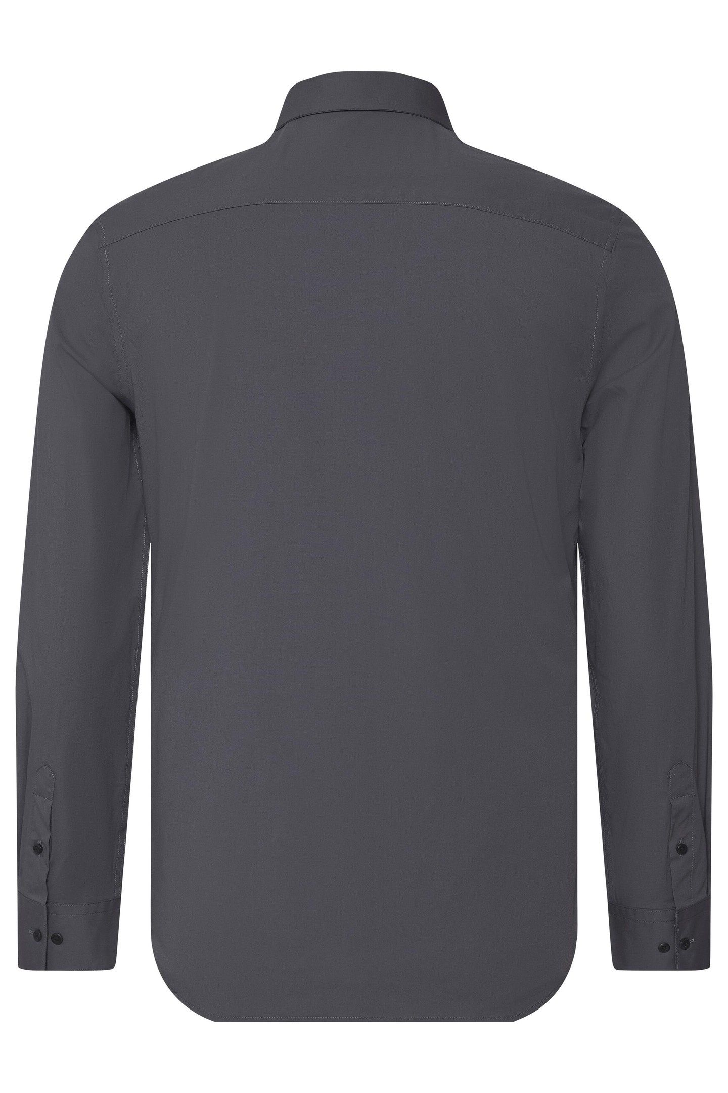 LS SOLID STRETCH SHIRT COAL 2