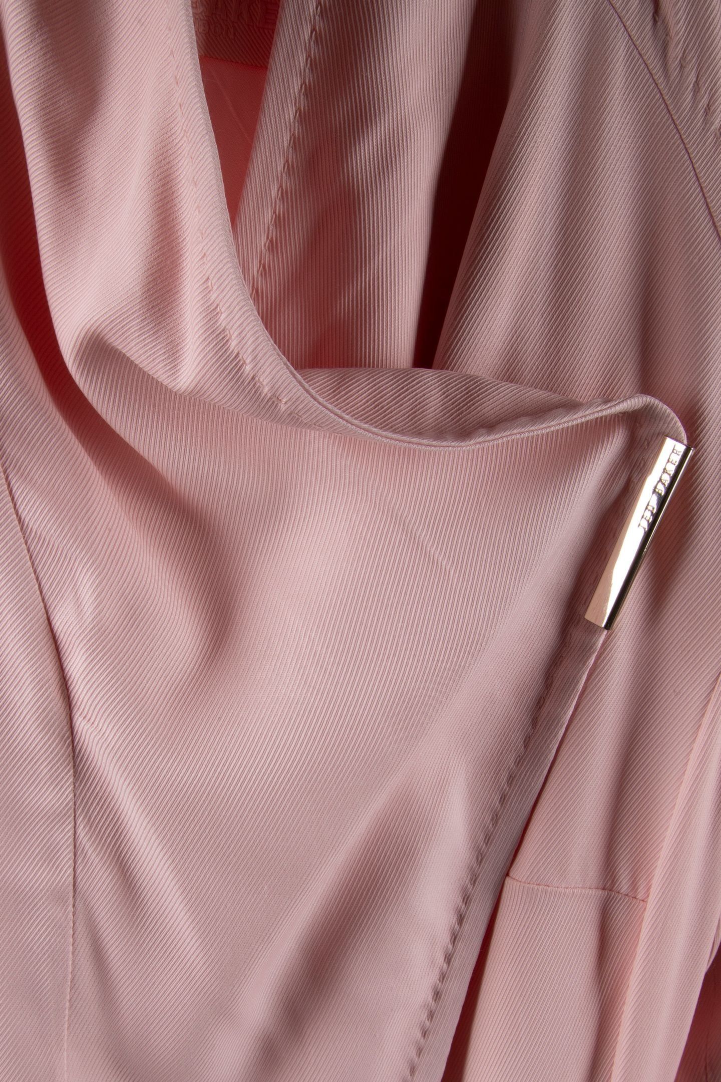 LONG LENGTH WRAP BELTED COAT PINK 4