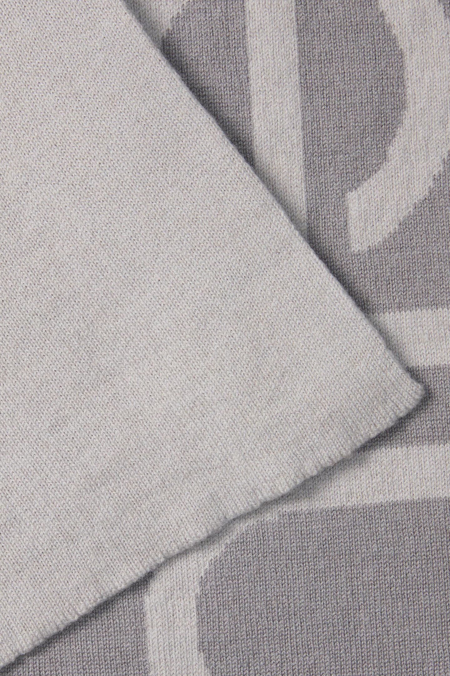 BOLD LOGO 2-TONE WOOL SCARF QUIET GRAY/CHISELED STONE 3