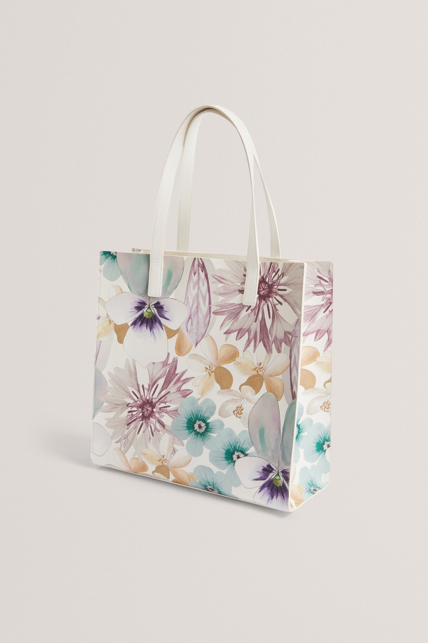 PETAL PRINT LARGE ICON BAG WHITE 3