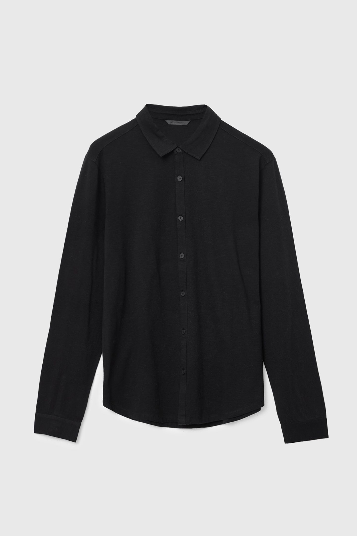 GARETH LS MERCERIZED KNITS SHIRT BLACK 2