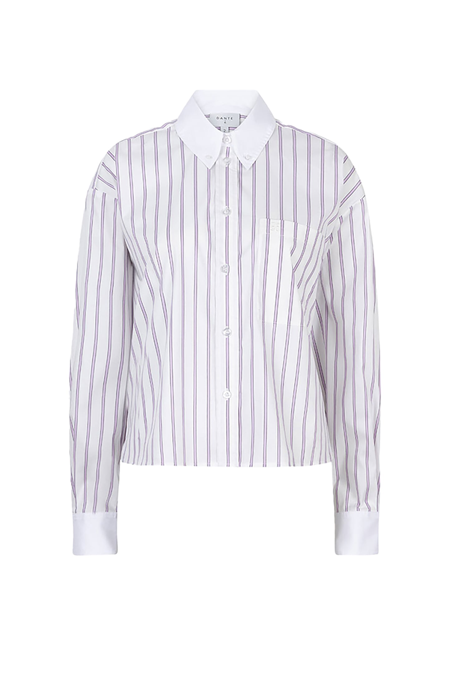 BARIQUE CROPPED STRIPE SHIRT ARCTIC LILAC 5