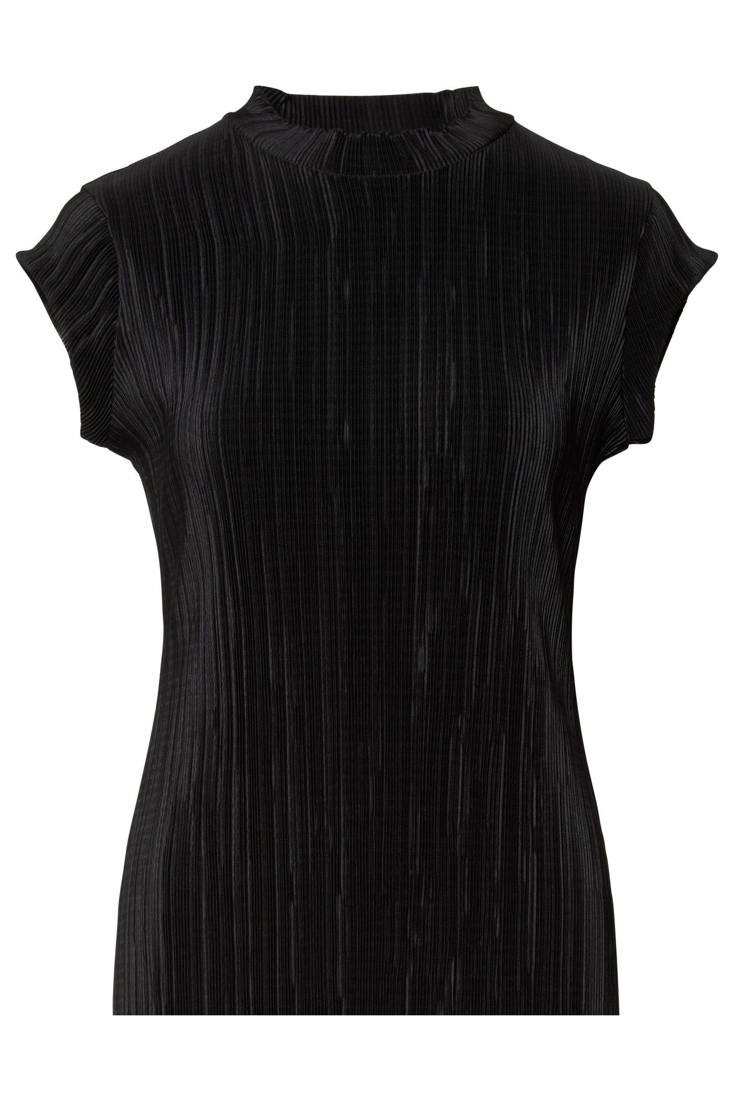PLISSE MIDI DRESS BLACK 1