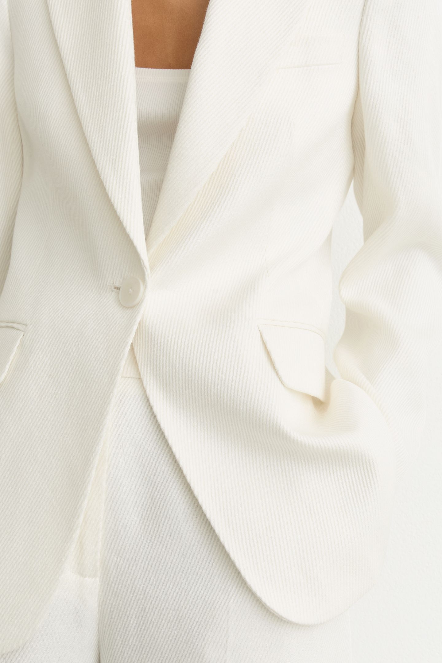 SB LINEN BLEND SUIT JACKET WHITE 6