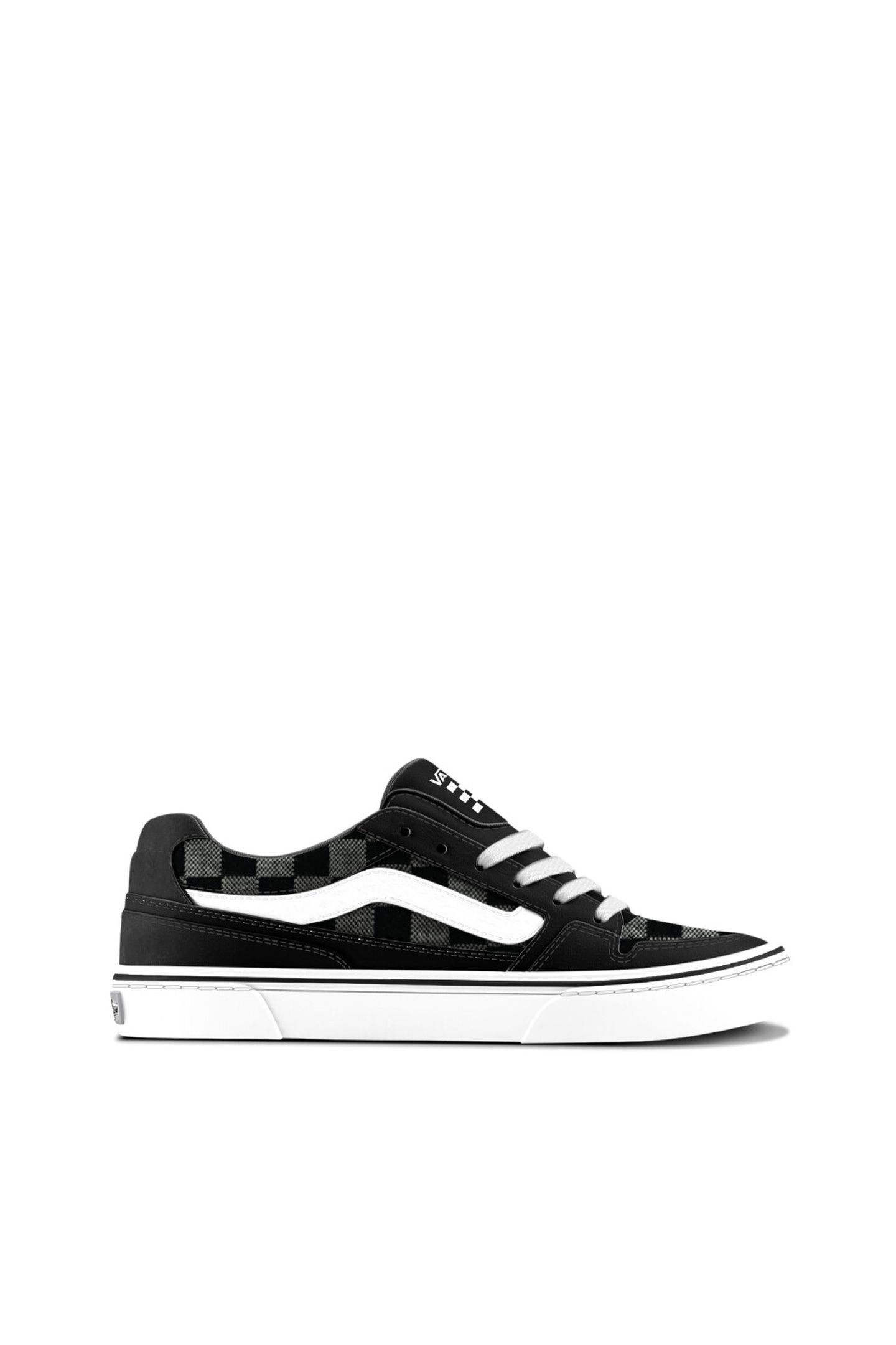 CALDRONE KNIT CHECK CHARCOAL GREY 1
