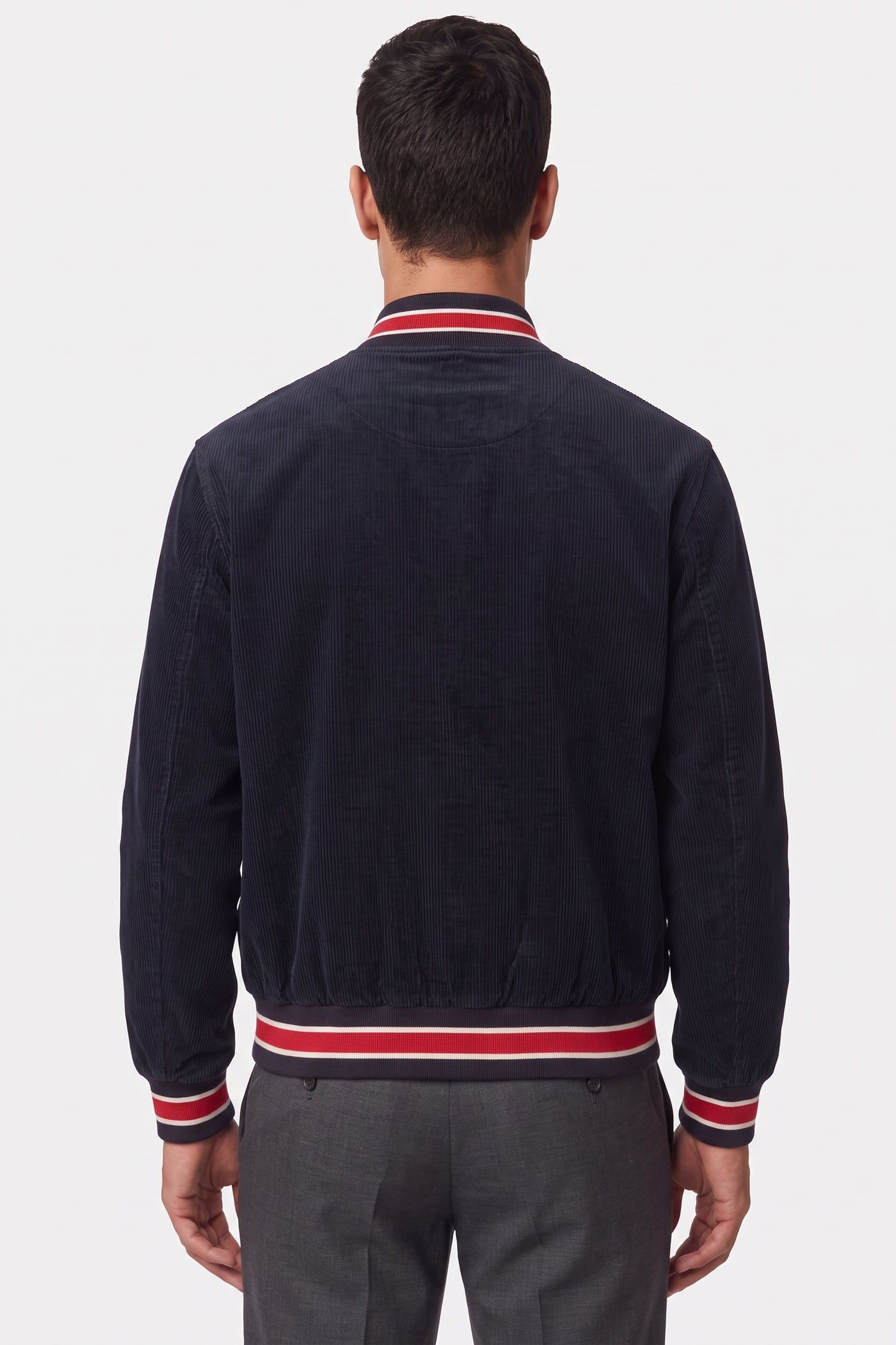 CORD VARSITY JACKET BLACK 2