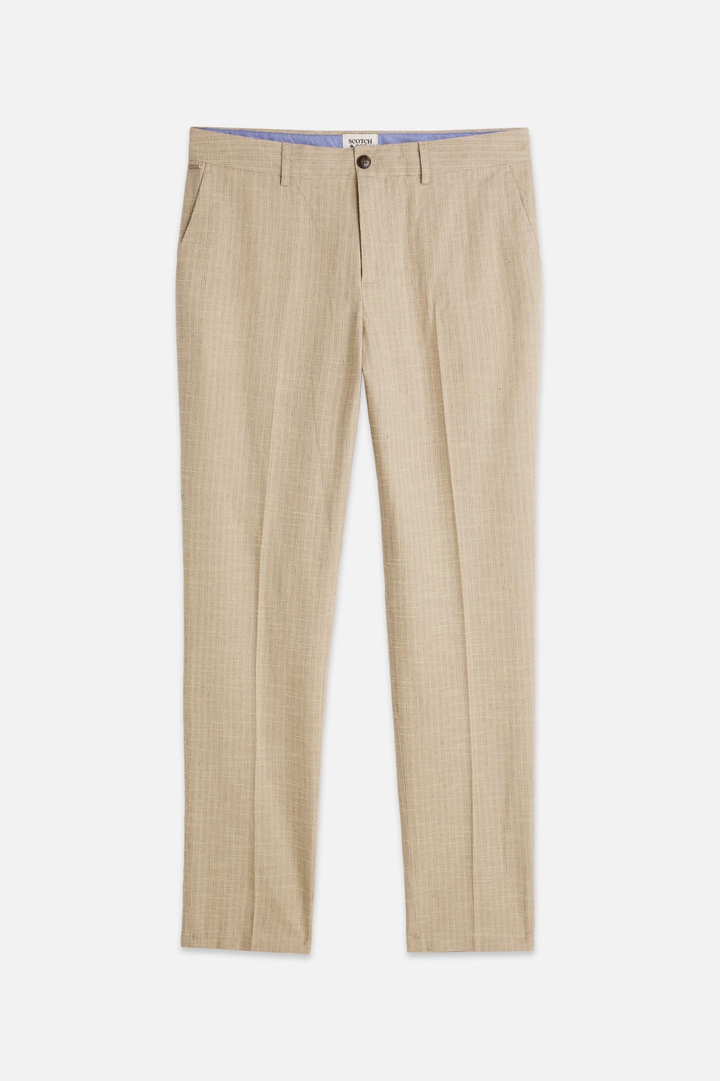 STUART STRUCTURED LINENBLEND REGULAR SLIMFIT CHINO MEDIUM BE 4