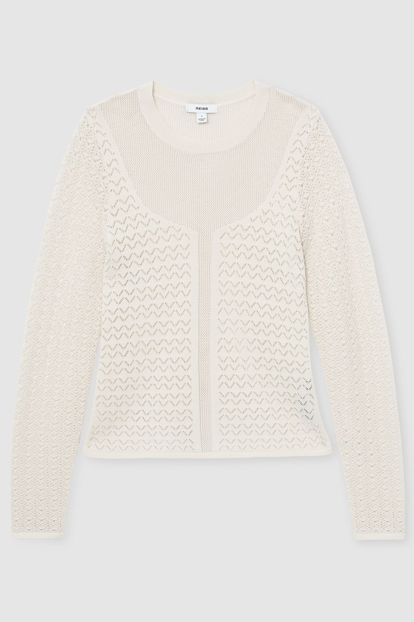 STITCH INTEREST KNITTED TOP IVORY 4