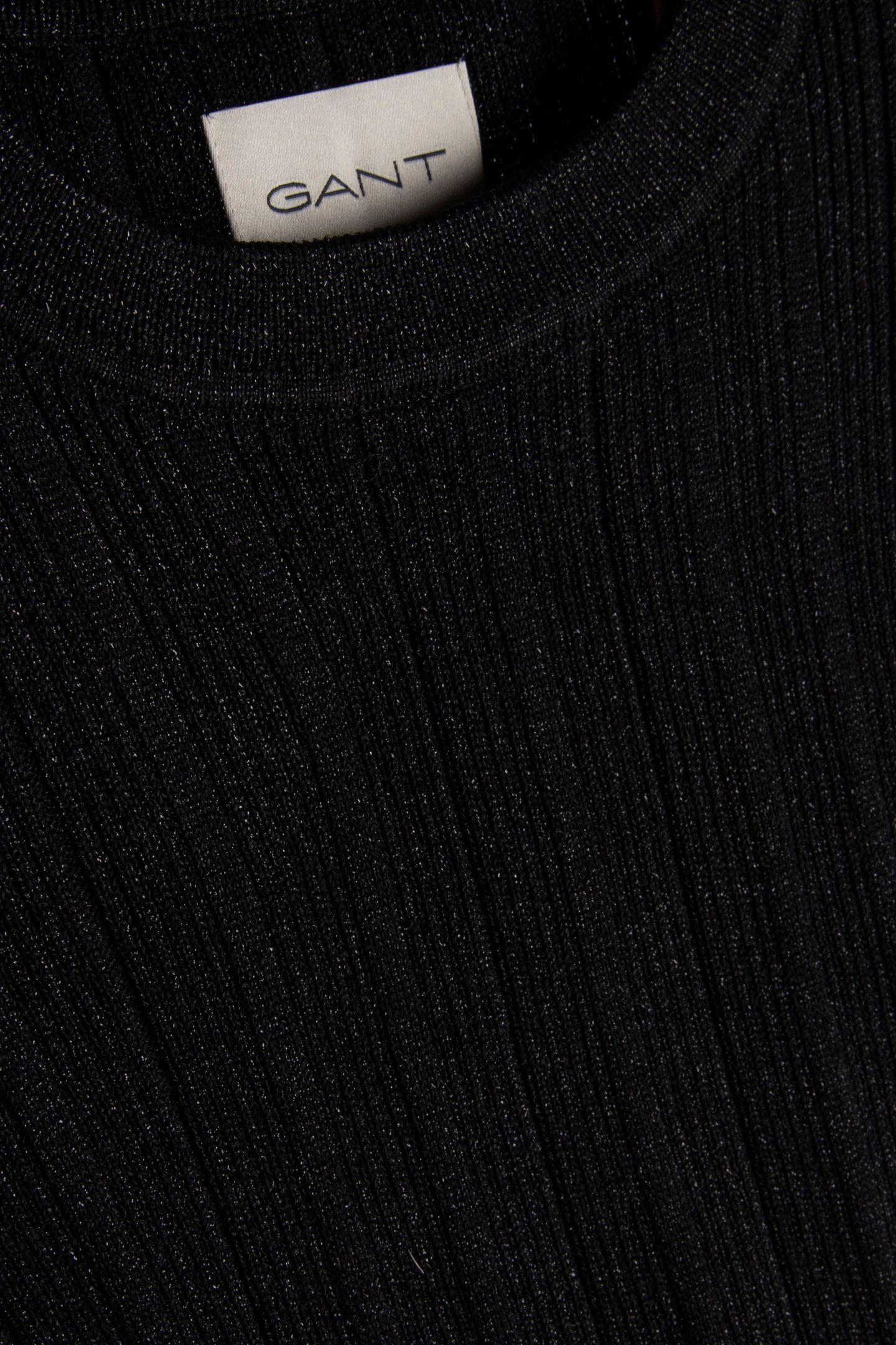 METALLIC RIBBED SS C-NECK BLACK 4