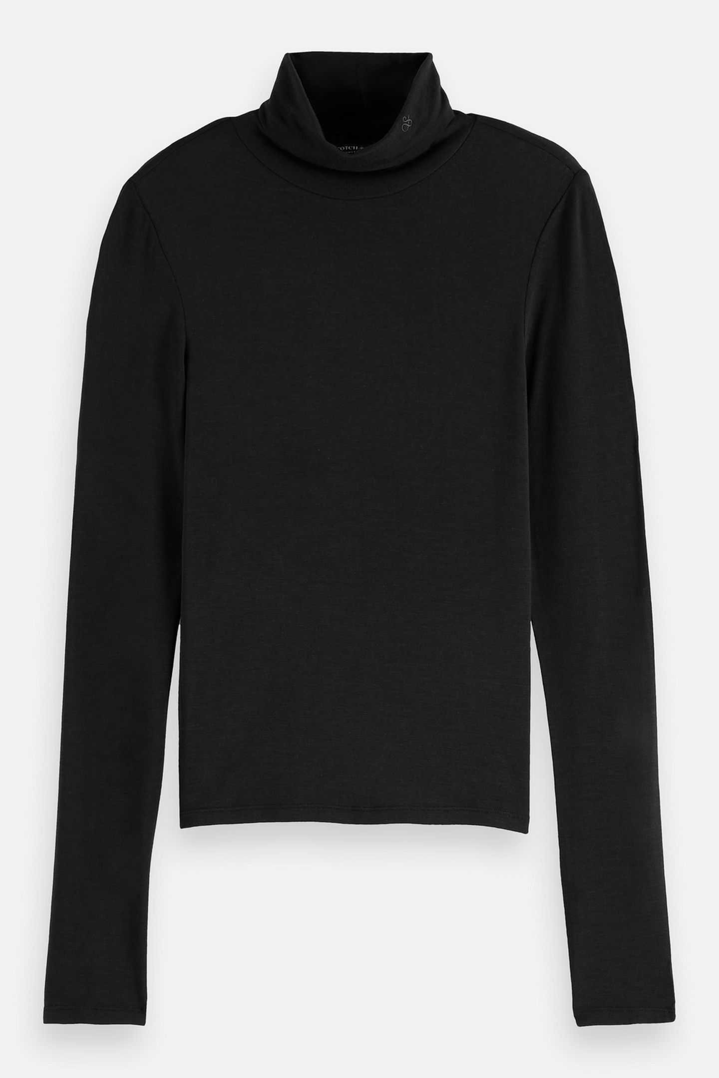 CORE ROLL UP NECK LONG SLEEVE T-SHIRT BLACK 4