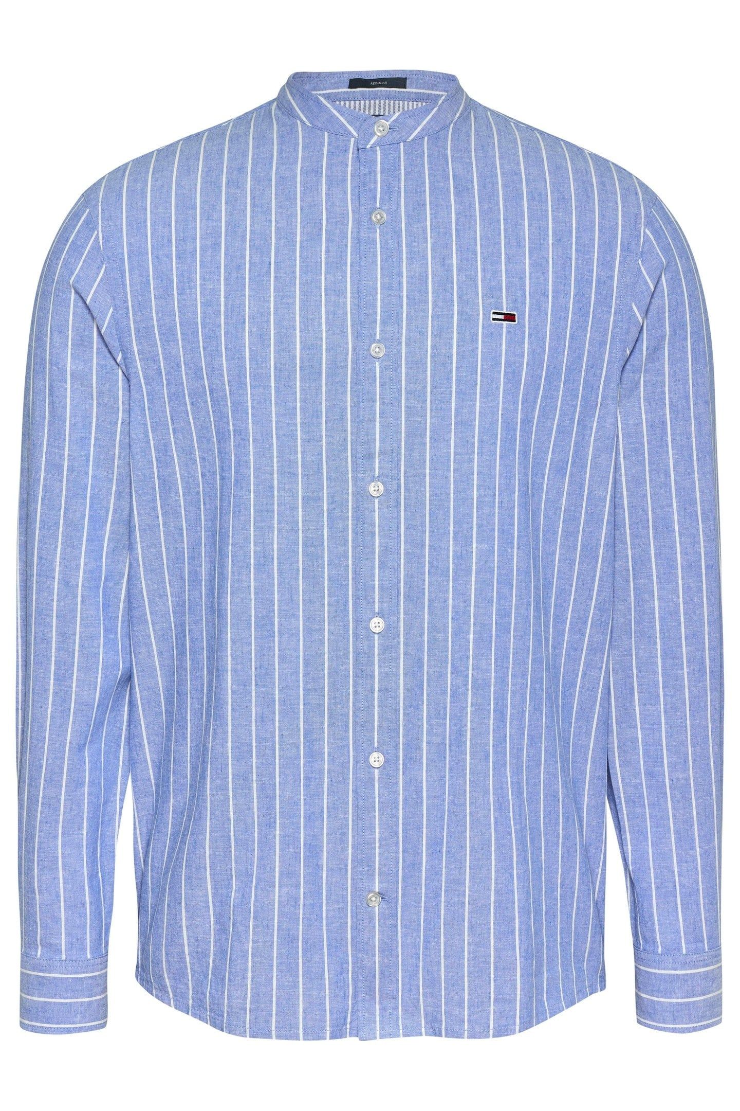 TJM LINEN MIX BAND TEMPO BLUE/ECRU 1