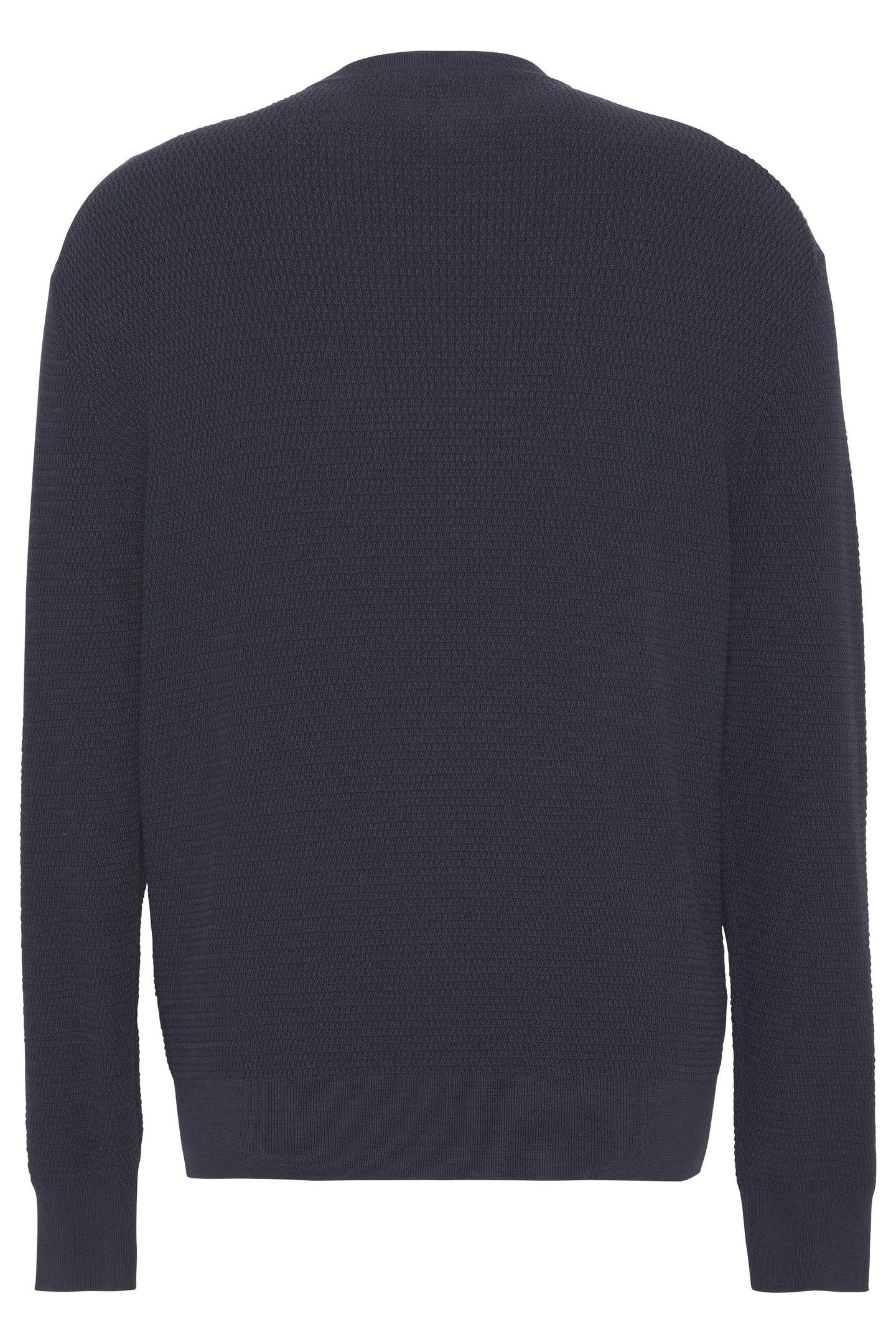 LS TEXTURE COTTON CREW DARK SAPPHIRE 2