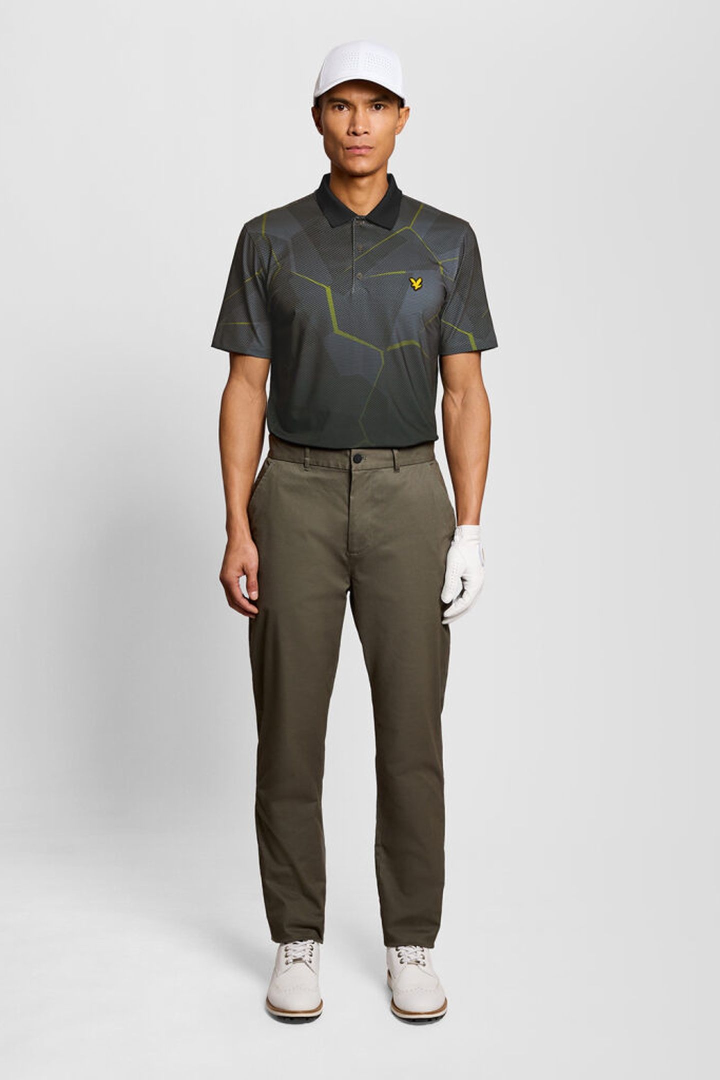 GOLF GEOMETRIC PRINT POLO JET BLACK 3
