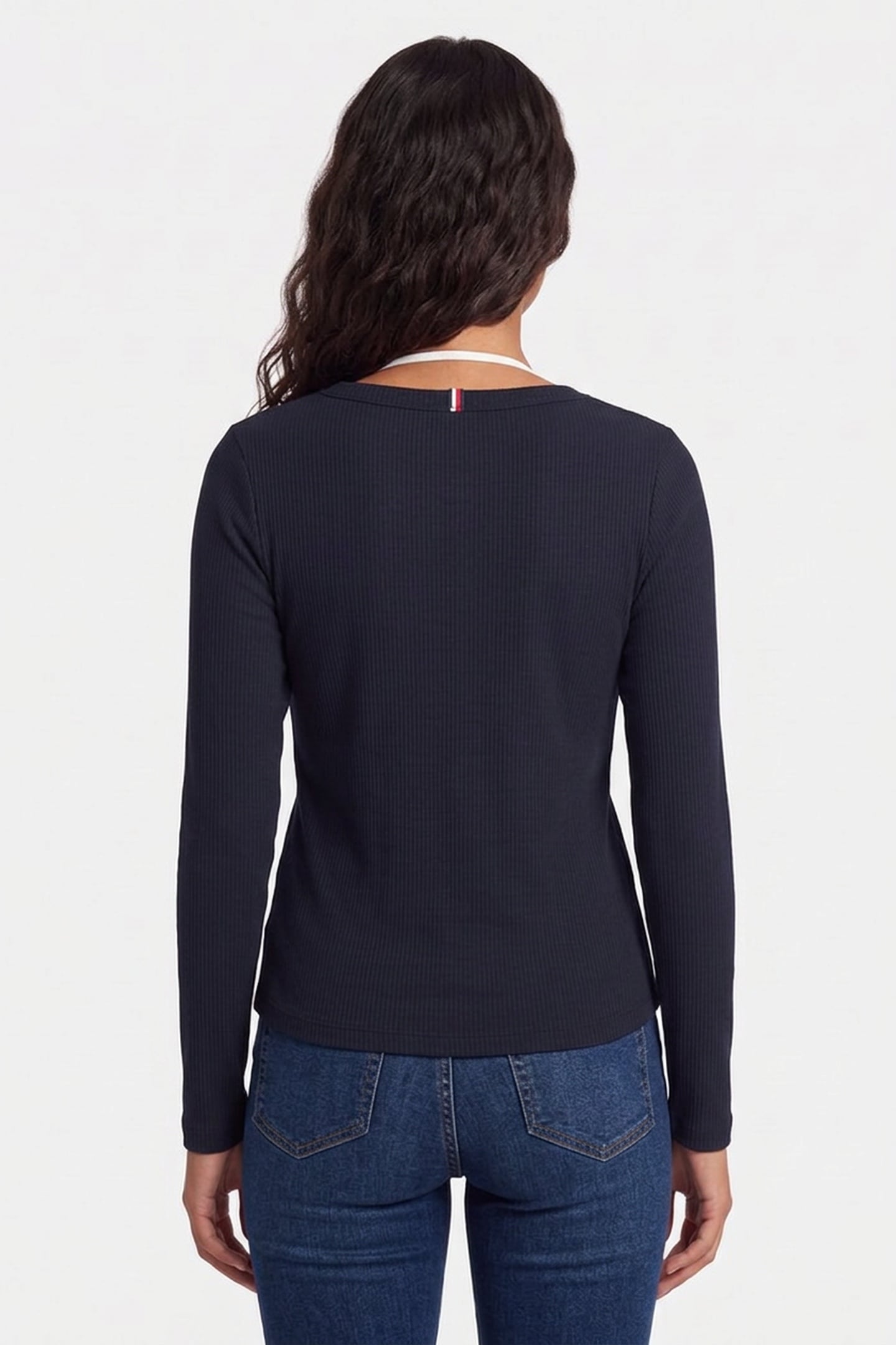 SLIM 5X2 RIB O-NECK LS DESERT SKY 2