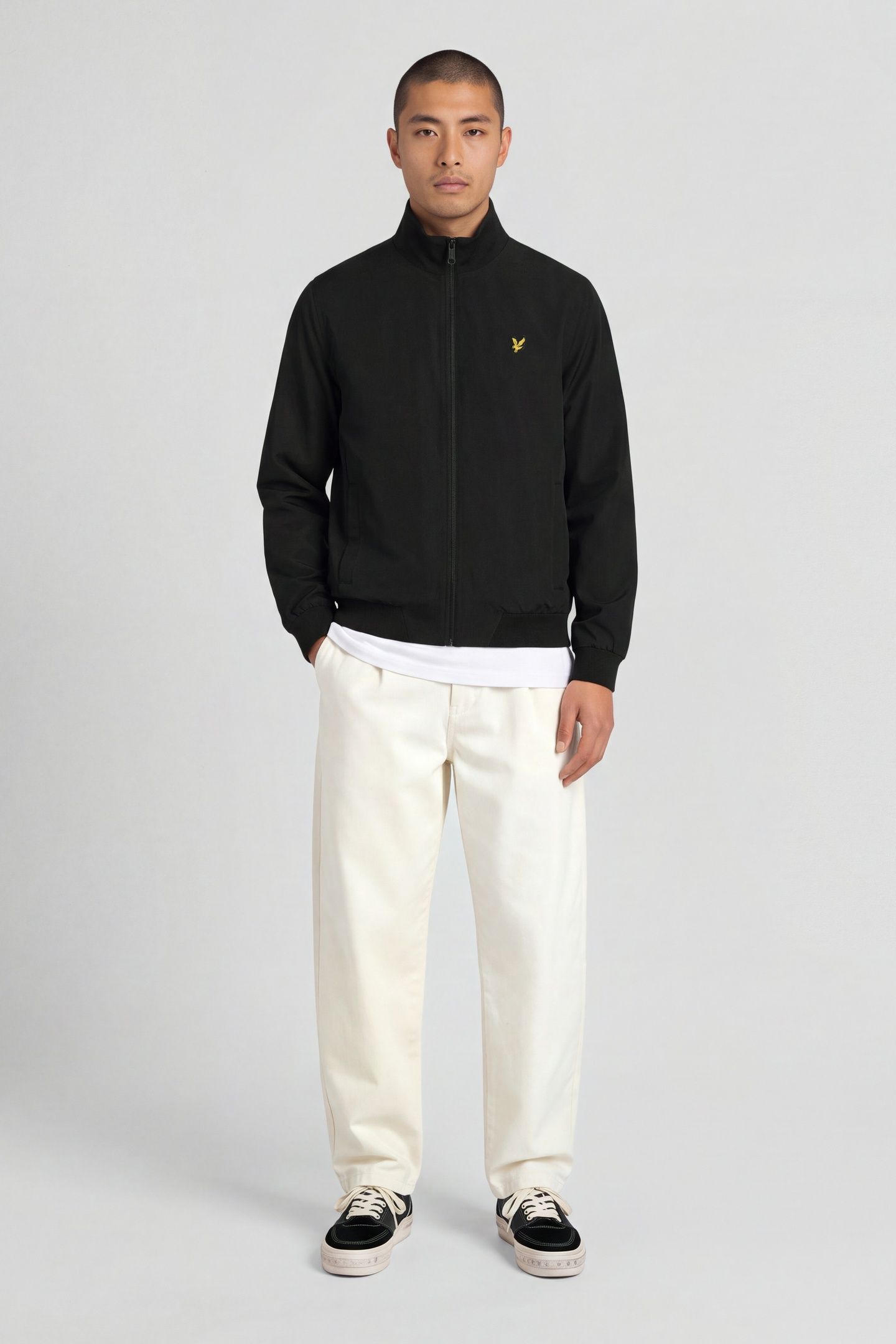 FUNNEL NECK SHELL JACKET JET BLACK 3