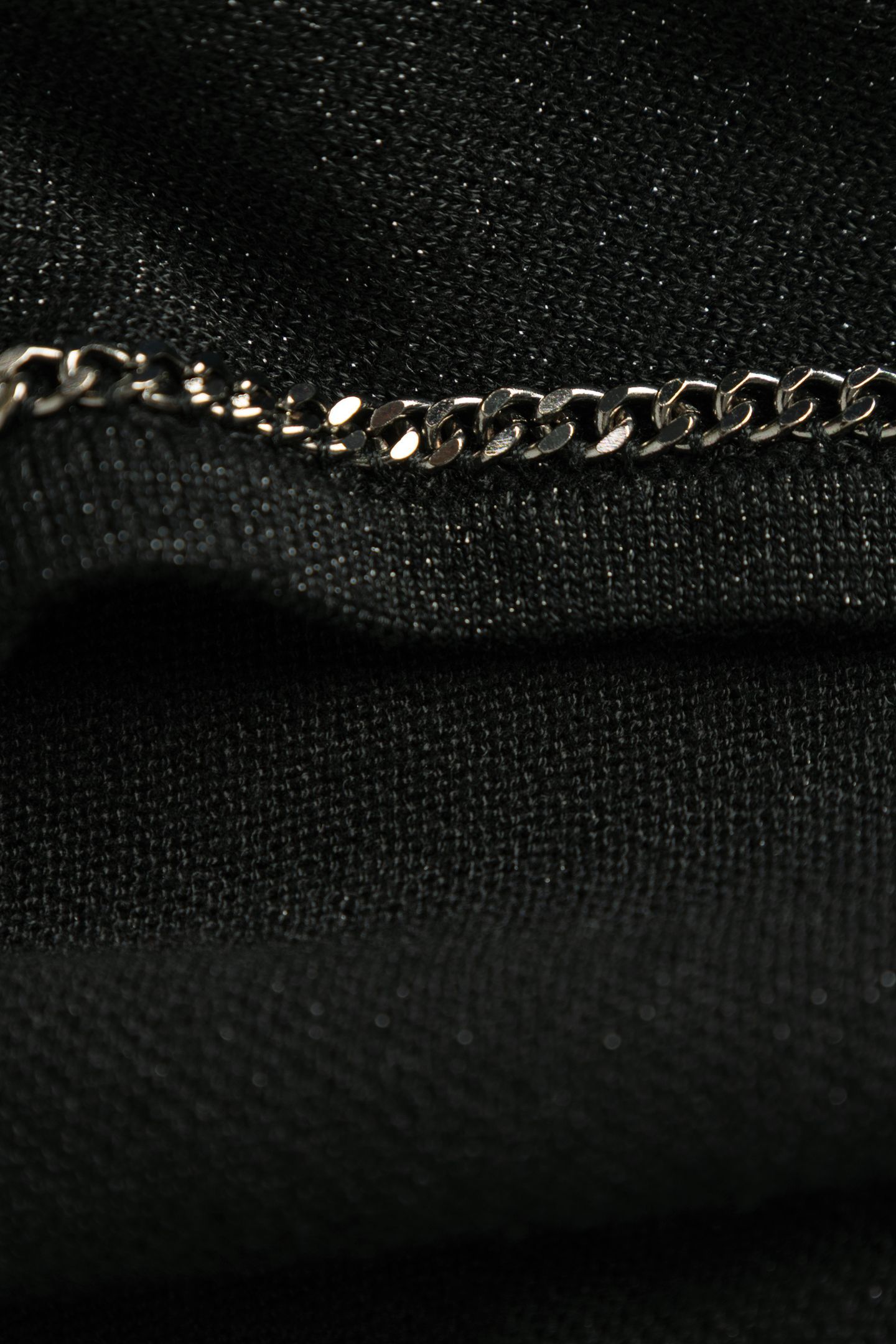 BLACK FINE LUREX KNIT SWEATER WITH JEWEL NECK 6