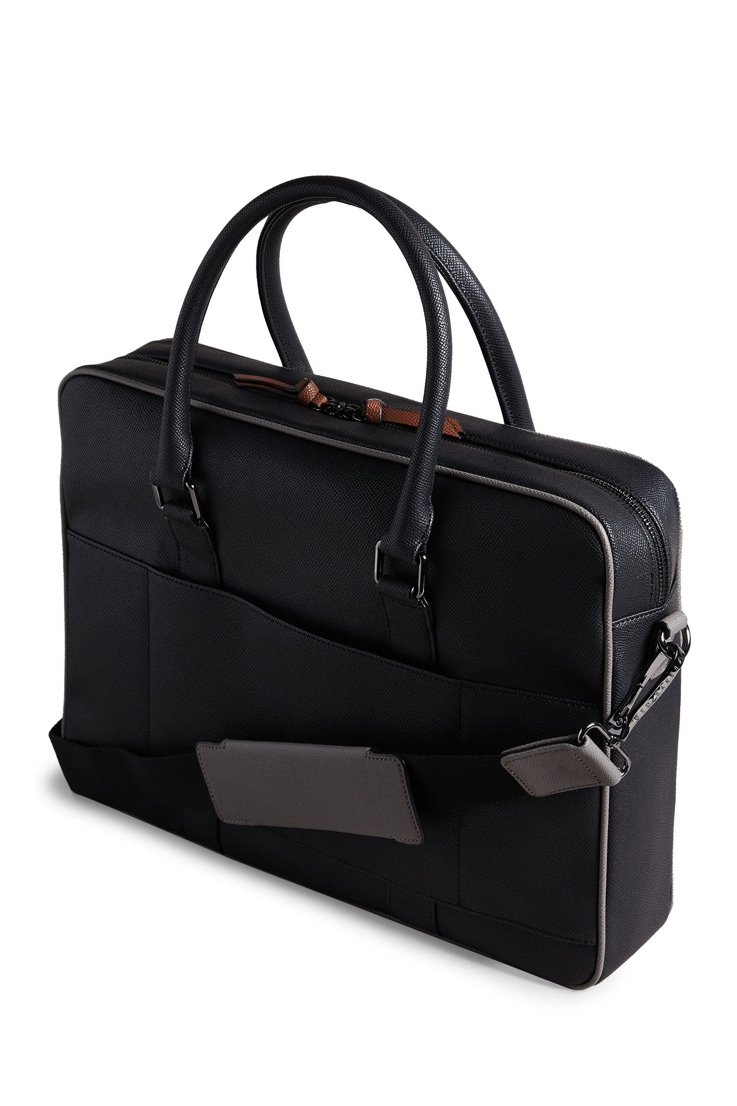 SPAIDE TEXTURED DOCUMENT BAG BLACK 3