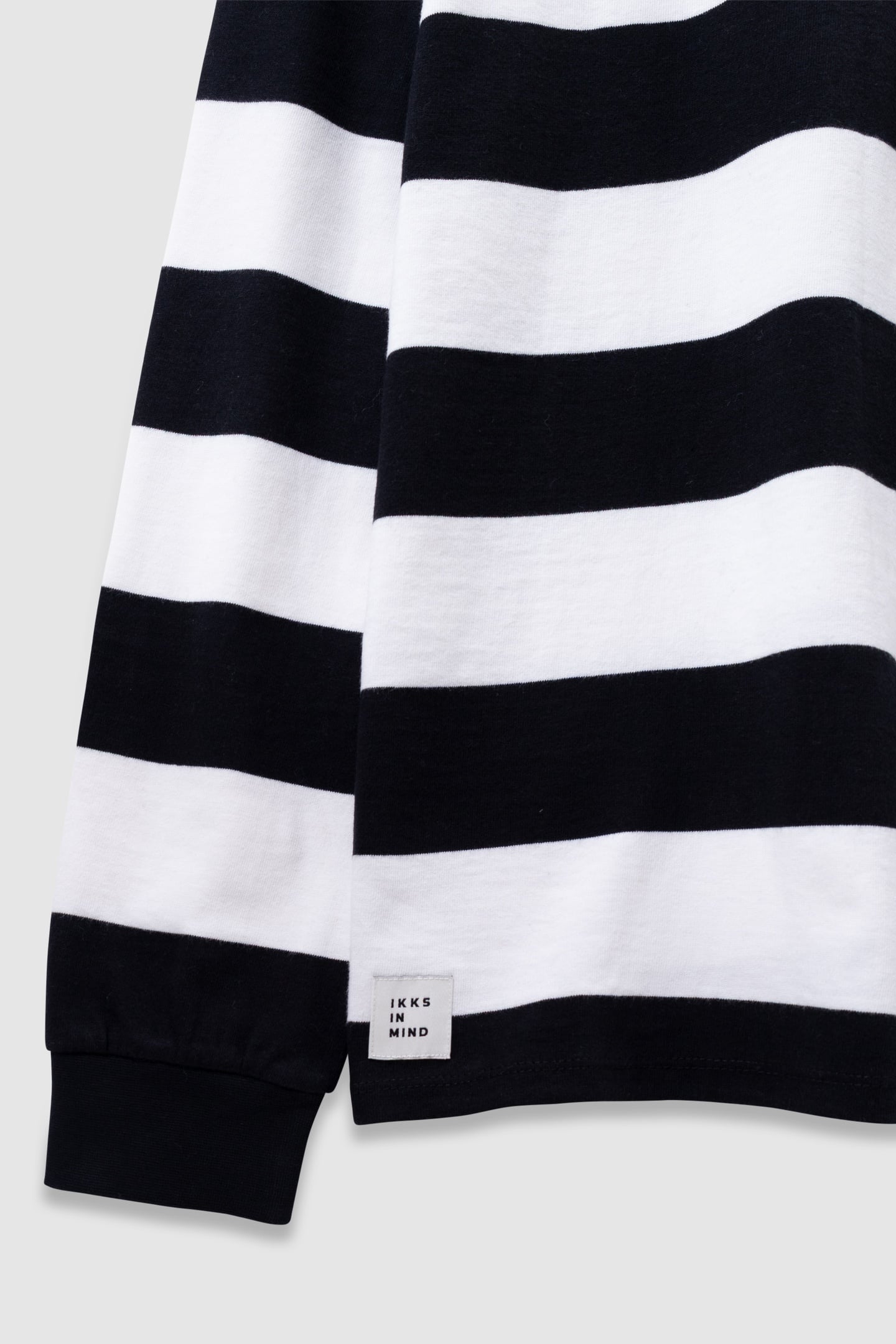 BOYS’ BLACK LONG-SLEEVED POLO SHIRT WITH ECRU STRIPES 5