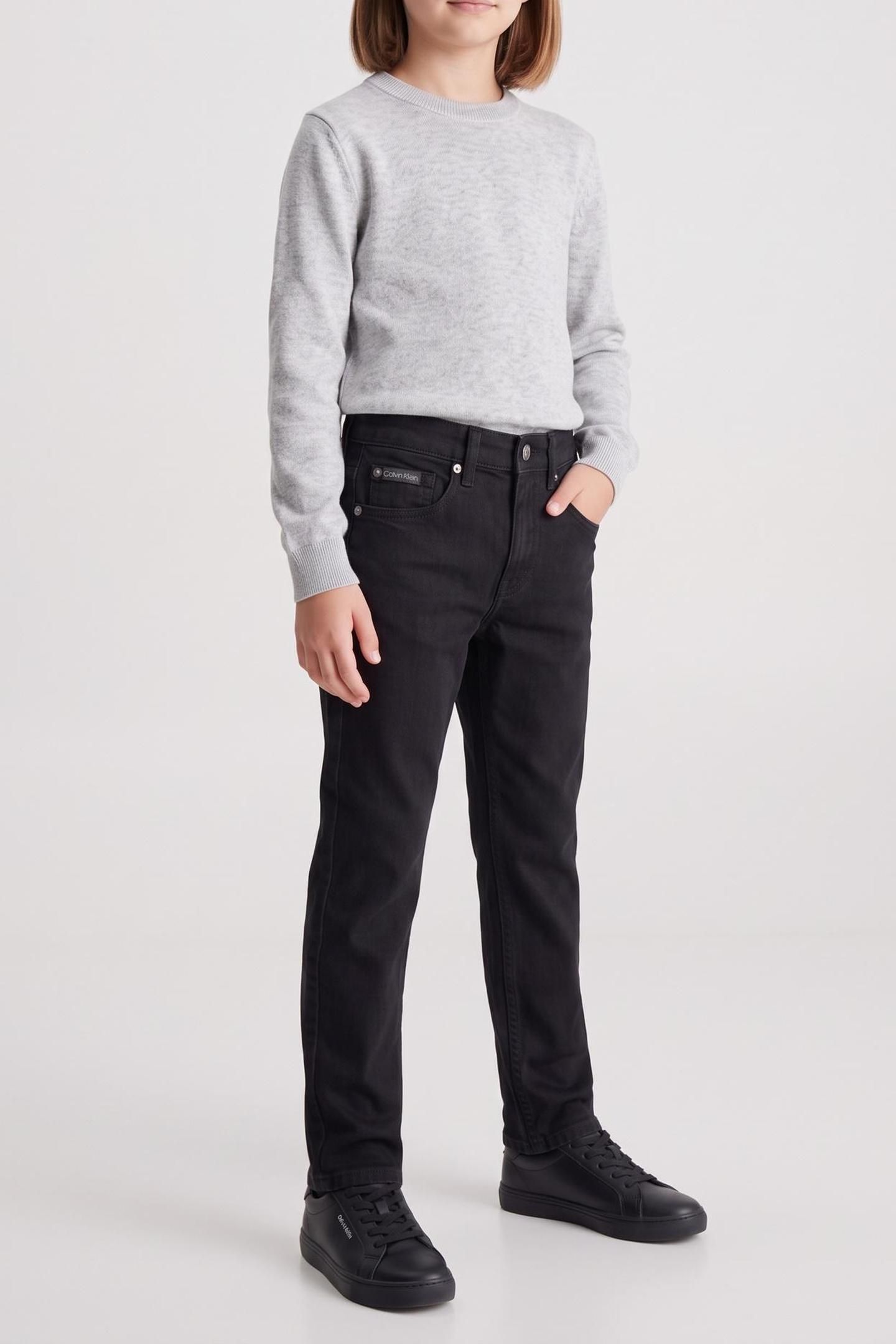 GIRLS MID RISE STRAIGHT CLEAN BLACK RGD 1