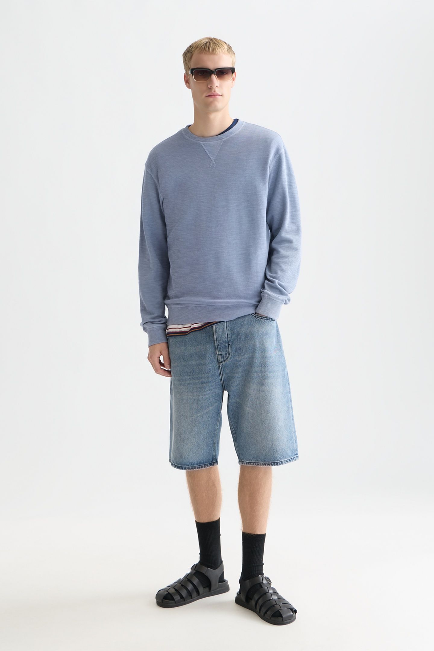 GARMENTDYED REGULARFIT SWEATSHIRT NAVY 3