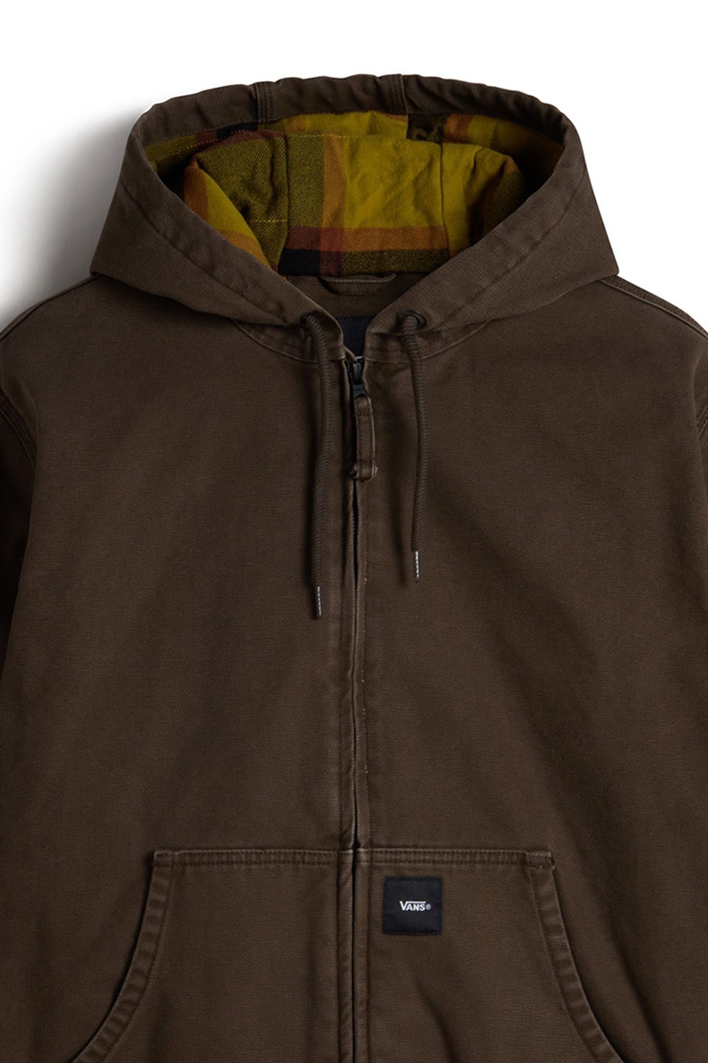 ELI WORKWEAR CANVAS FULL ZIP JACKET COAL BROWN 7