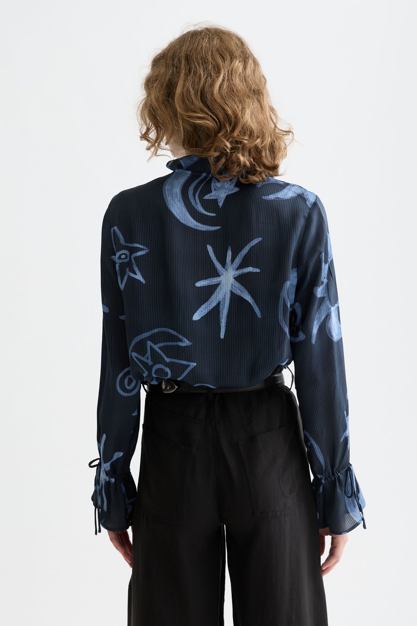 PRINTED DRAWSTRING CUFFS SHIRT COSMIC SKY SPACED CARBON 2