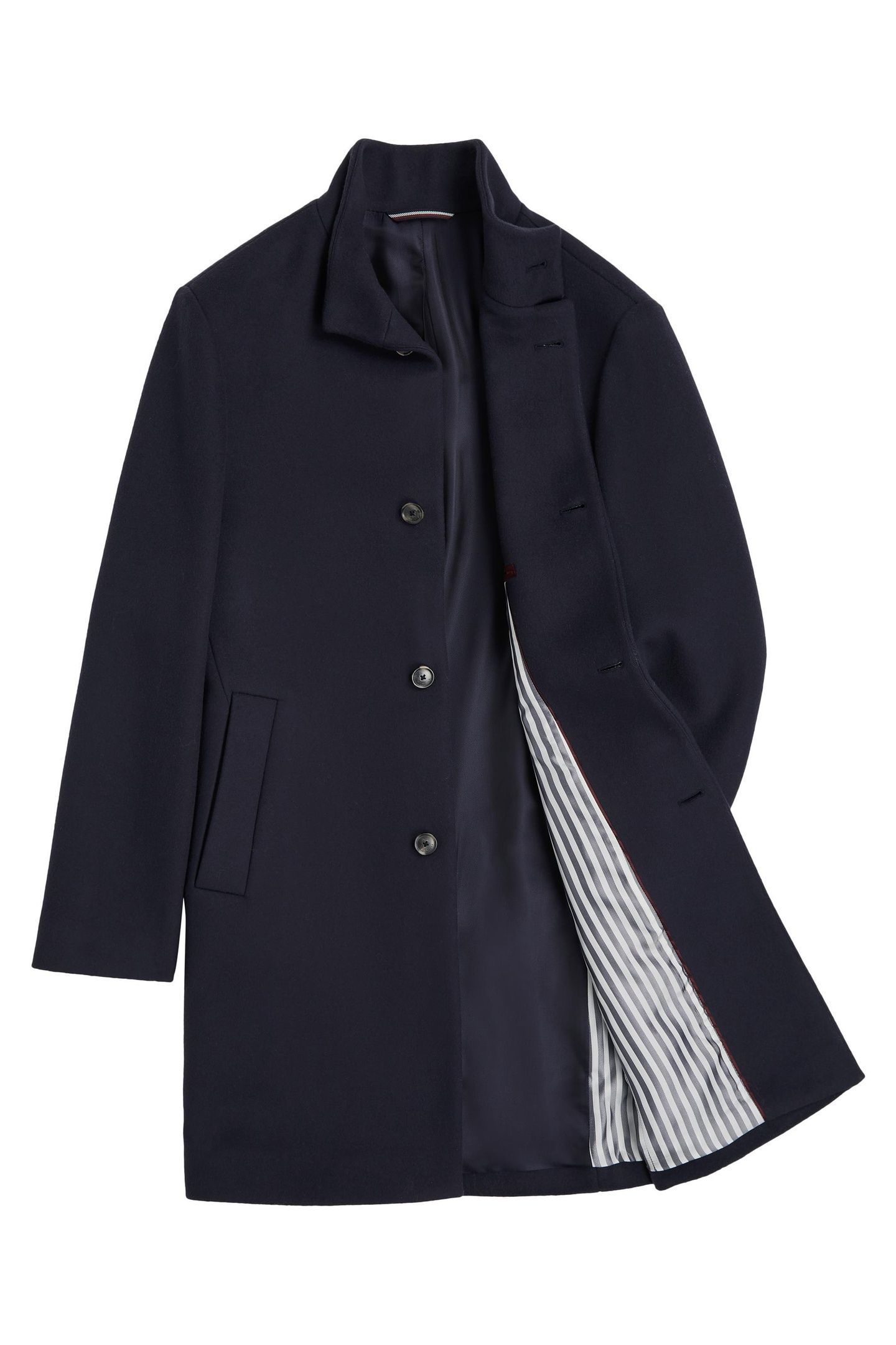 NY WOOL STAND COLLAR NAVY BLUE 6