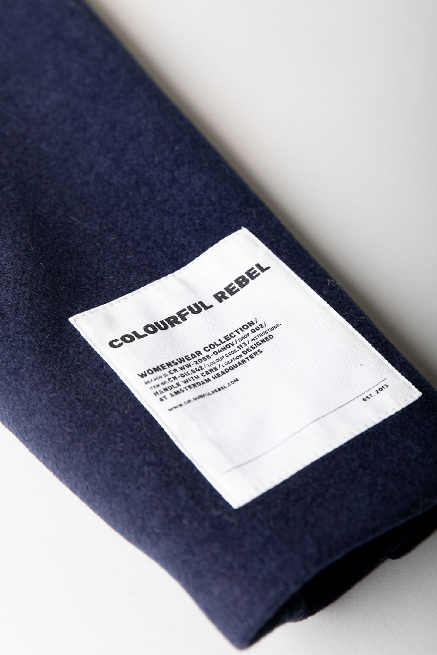 ZANIA DOUBLE BREASTED WOOL LONG COAT NAVY 5
