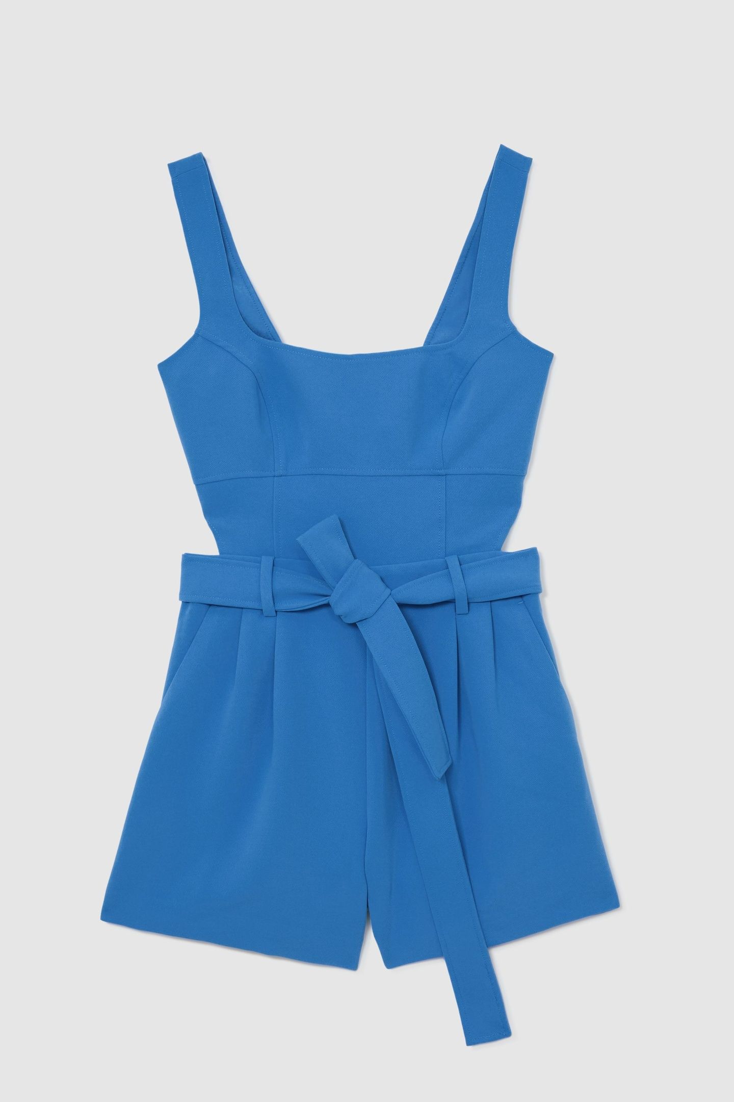 STRUCTURED BELTED PLAYSUIT BLUE 3