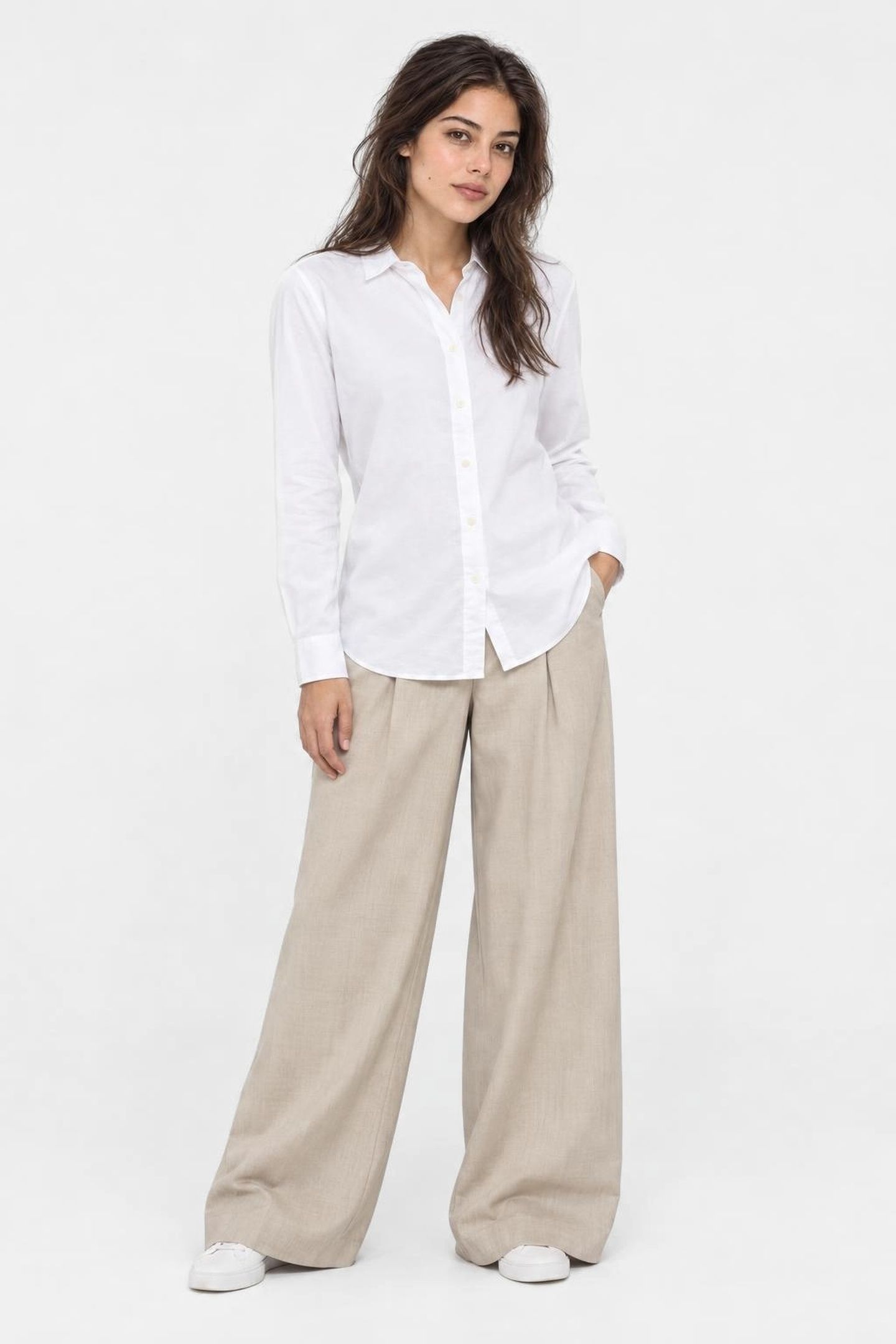 STRETCH PIQUE SHIRT WHITE 1