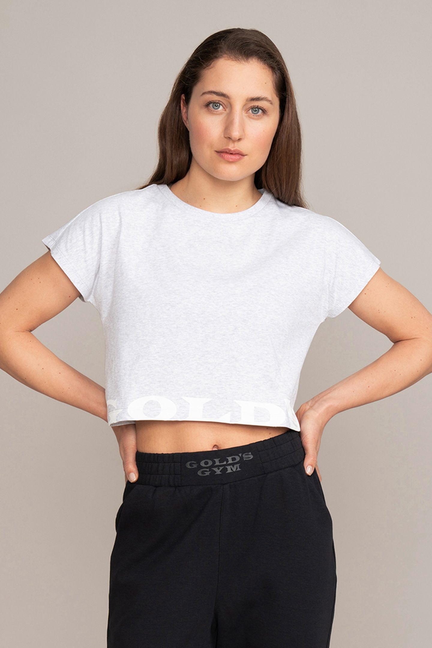 LADIES CROPPED T-SHIRT GREY 2