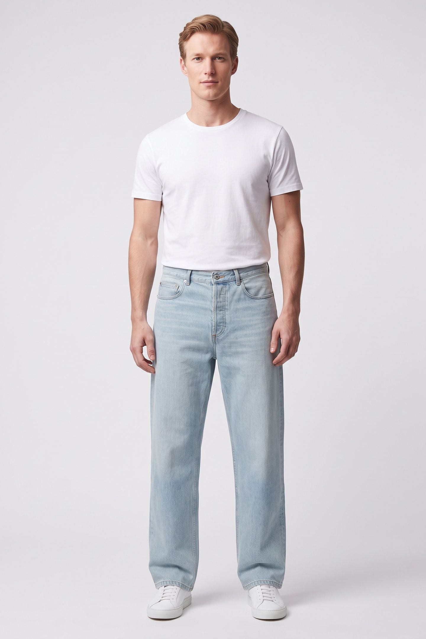 UNISEX JEANS AARON LIGHT BLUE 3