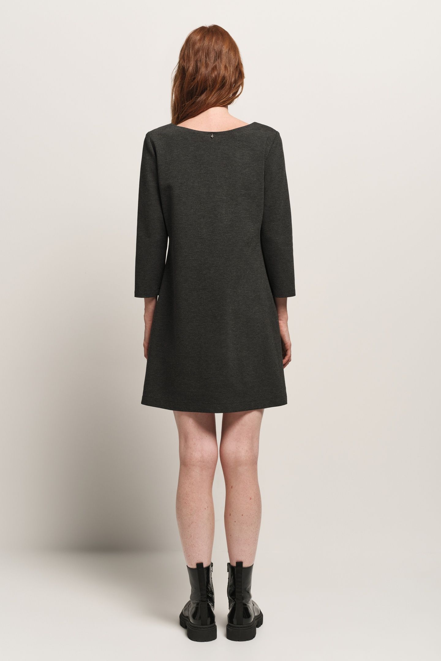 ROBBY - GREY MILANO KNIT DRESS 2