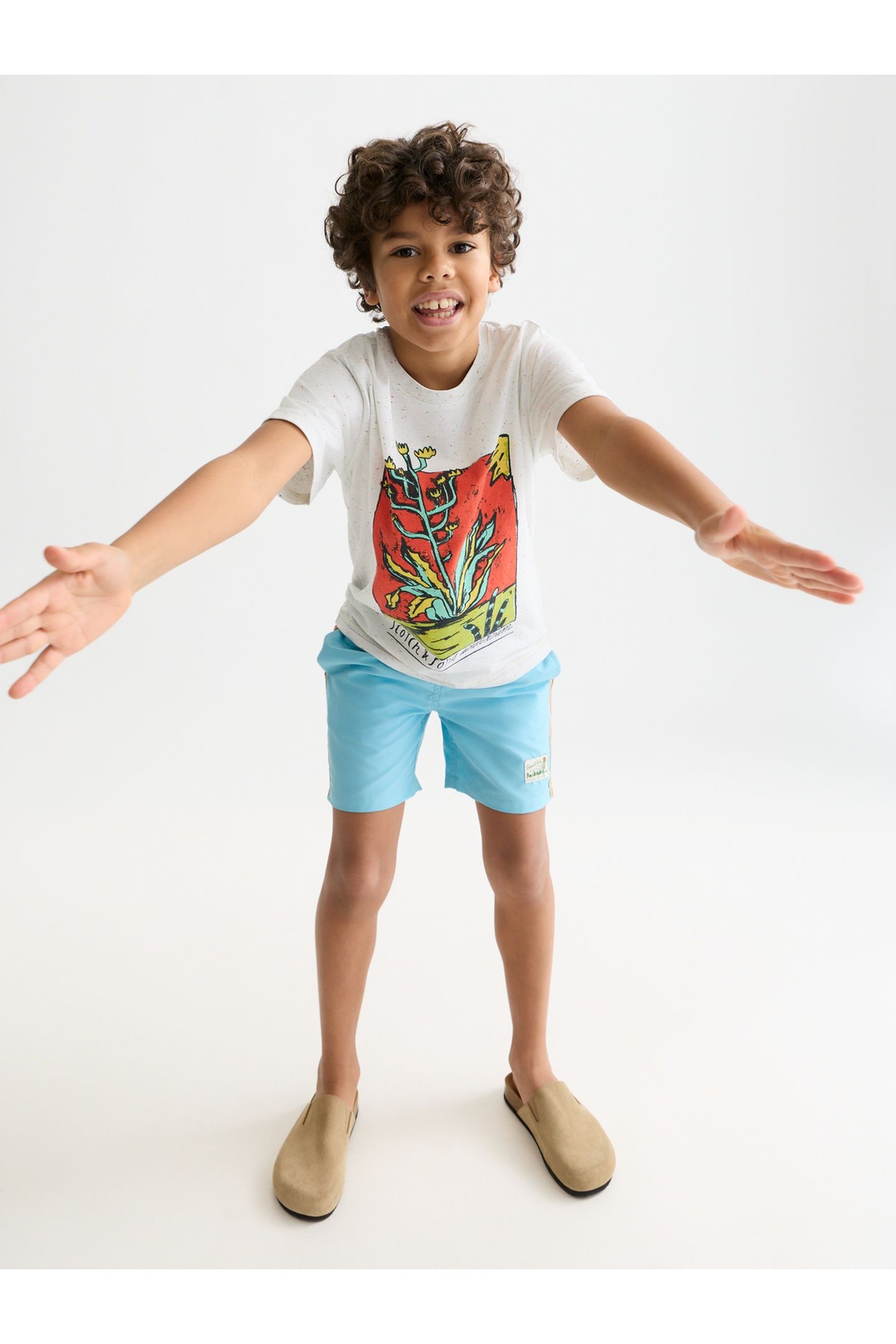 BOYS FRONT ARTWORK NEPS RELAXEDFIT TSHIRT WHITE/PASTEL 6