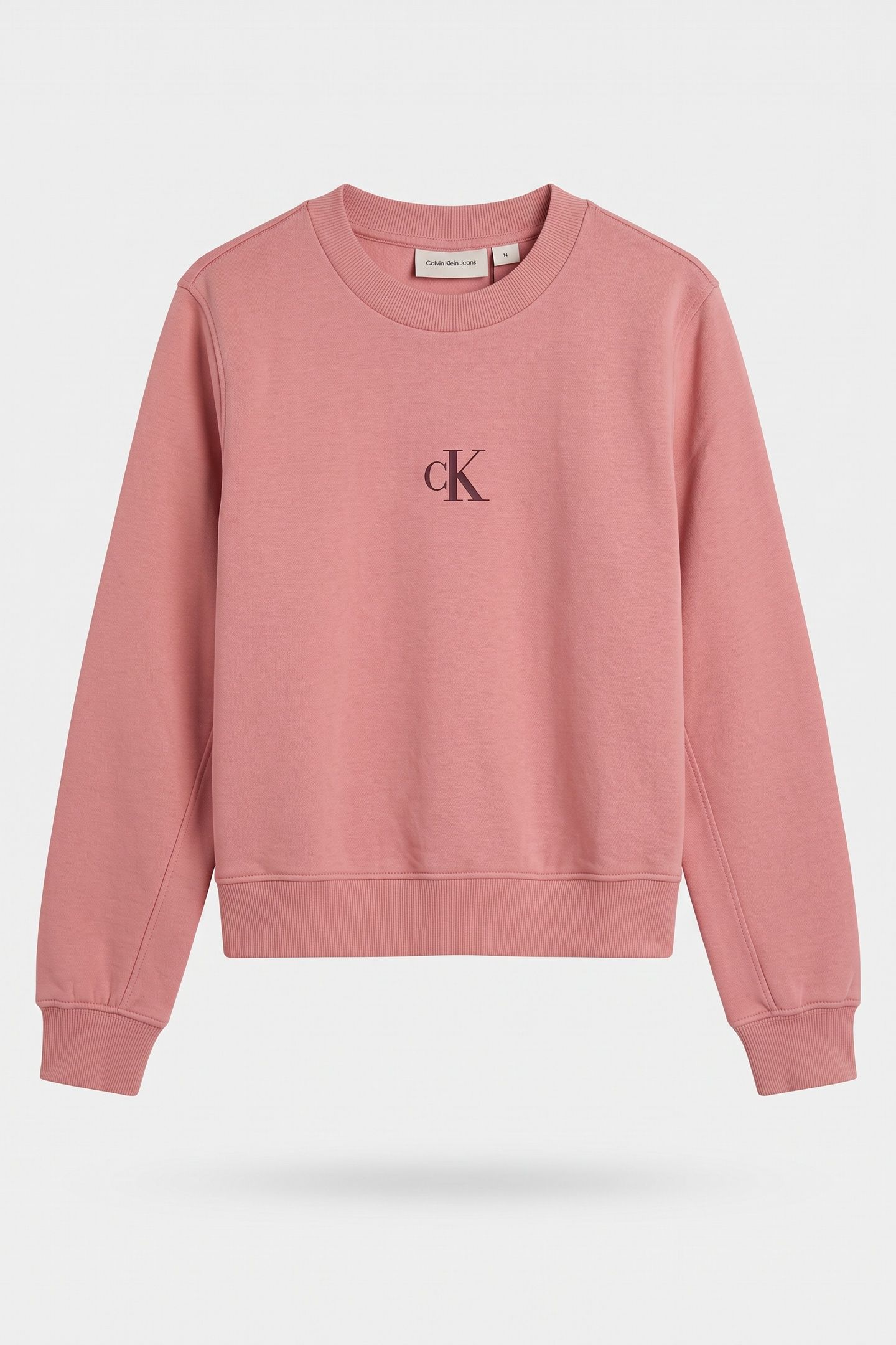 GIRLS LOGO CN FLEECE SWEATSHIRT BRANDIED APRICOT 2