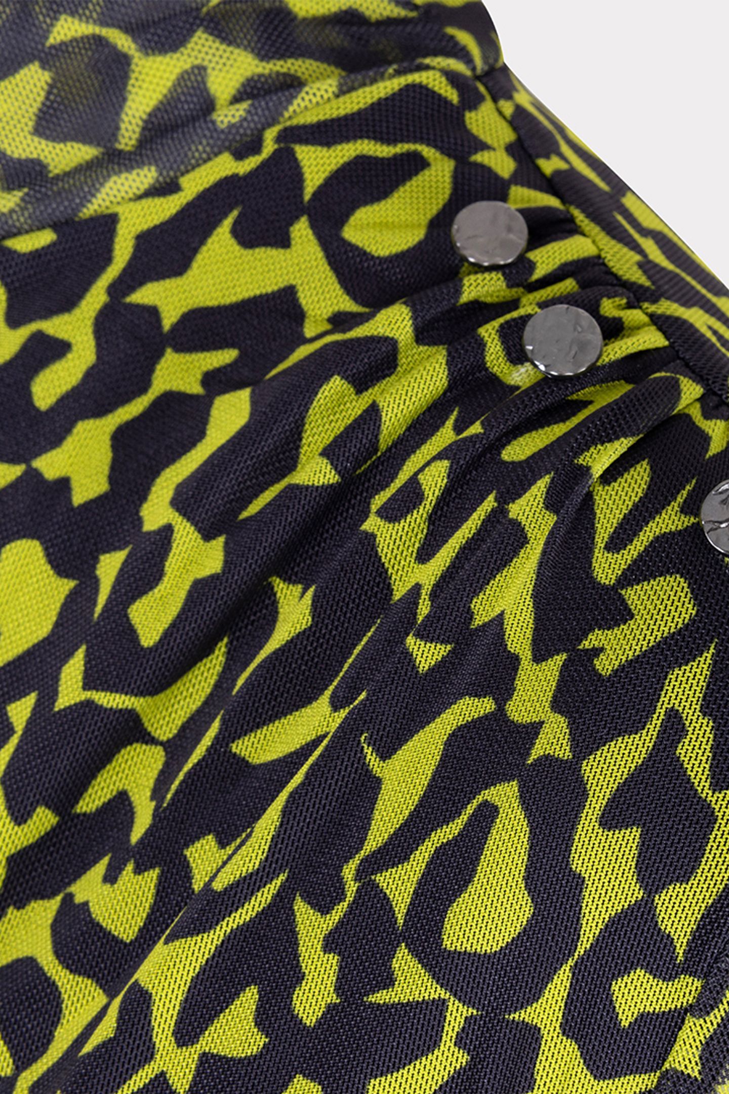 DRESS GATHERING LITTLE CITY MESH PRINT 7